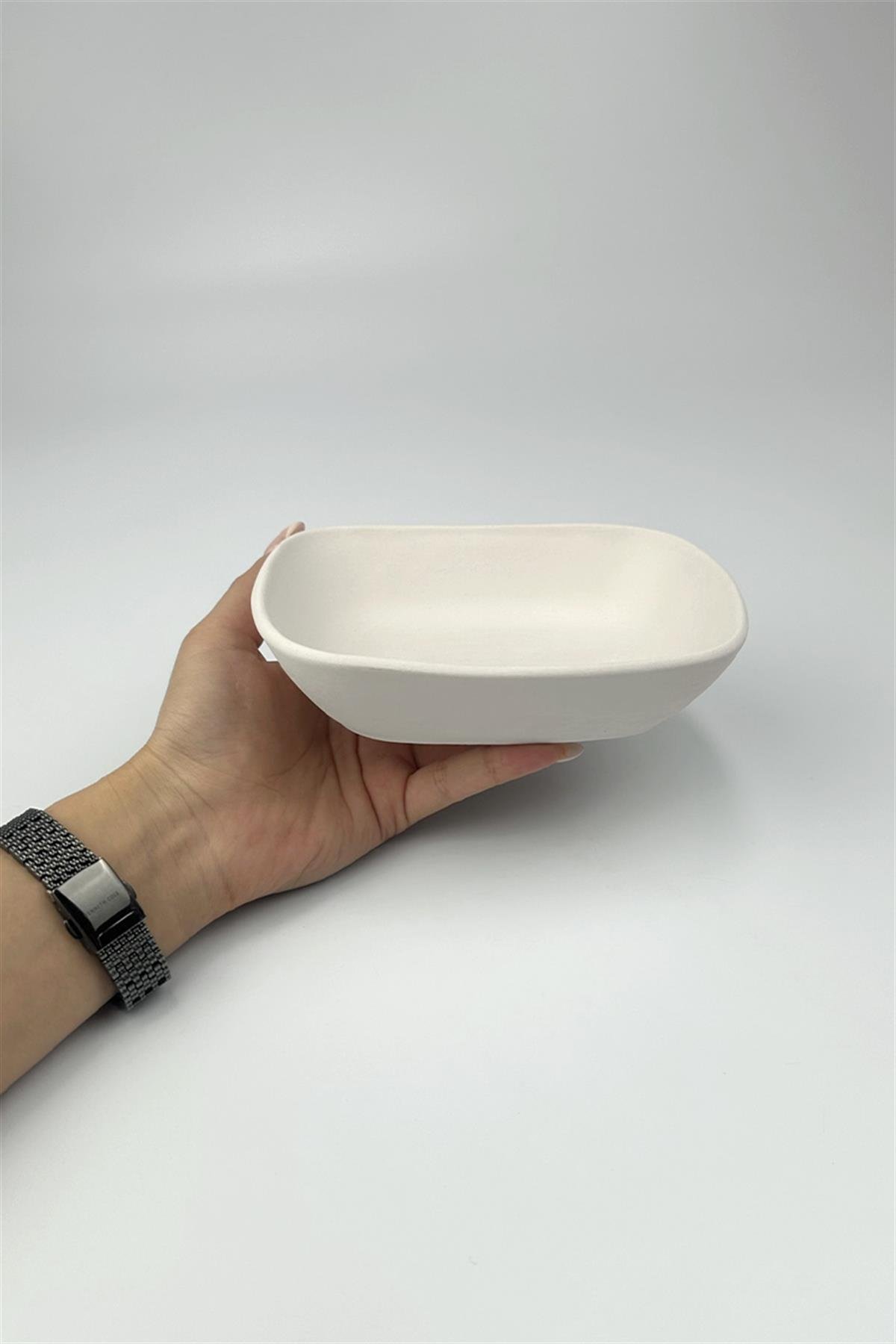Upright Boat Appetizers Ceramic Bisque 2 Pieces