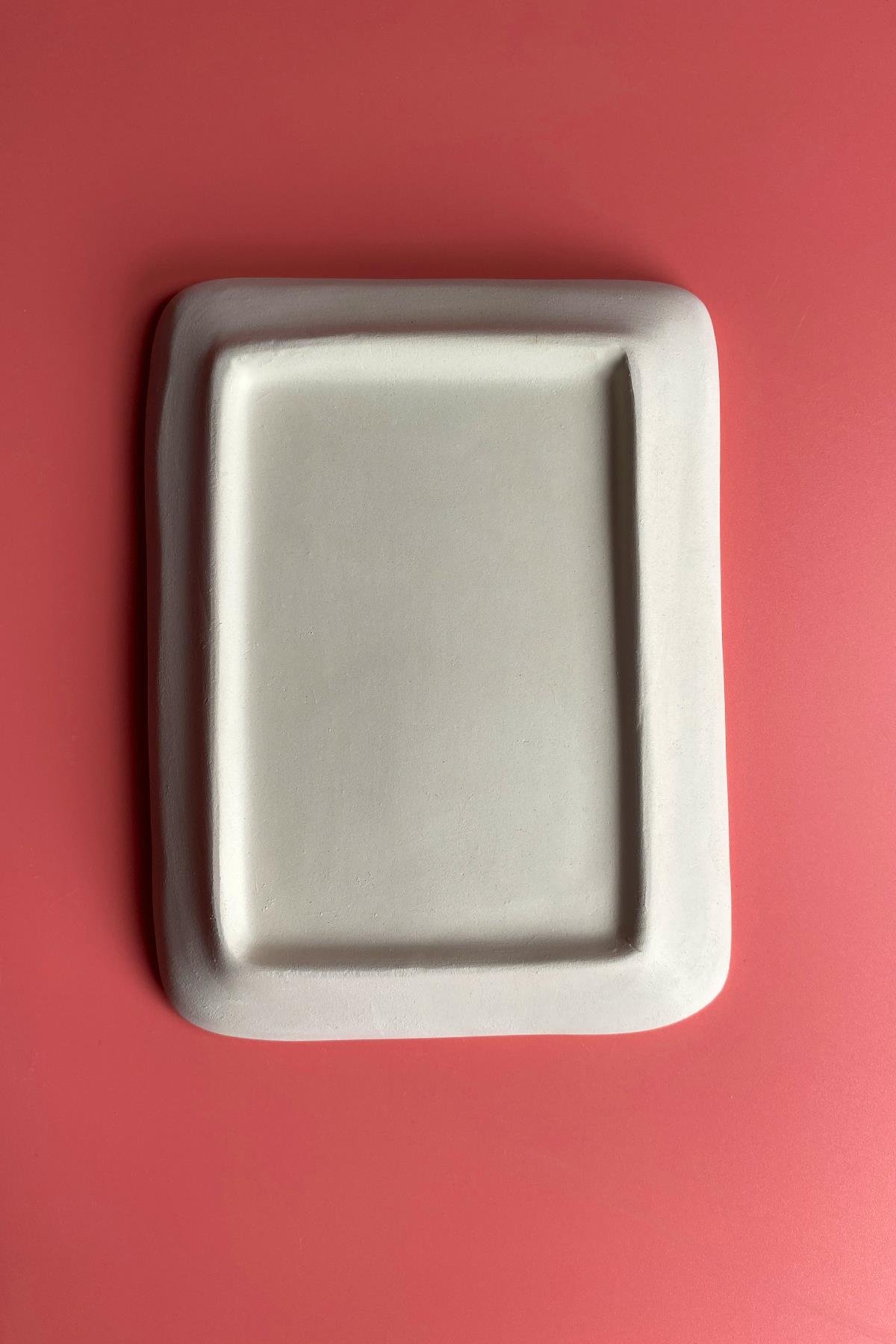 Квадратная тарелка Ceramic Bisque