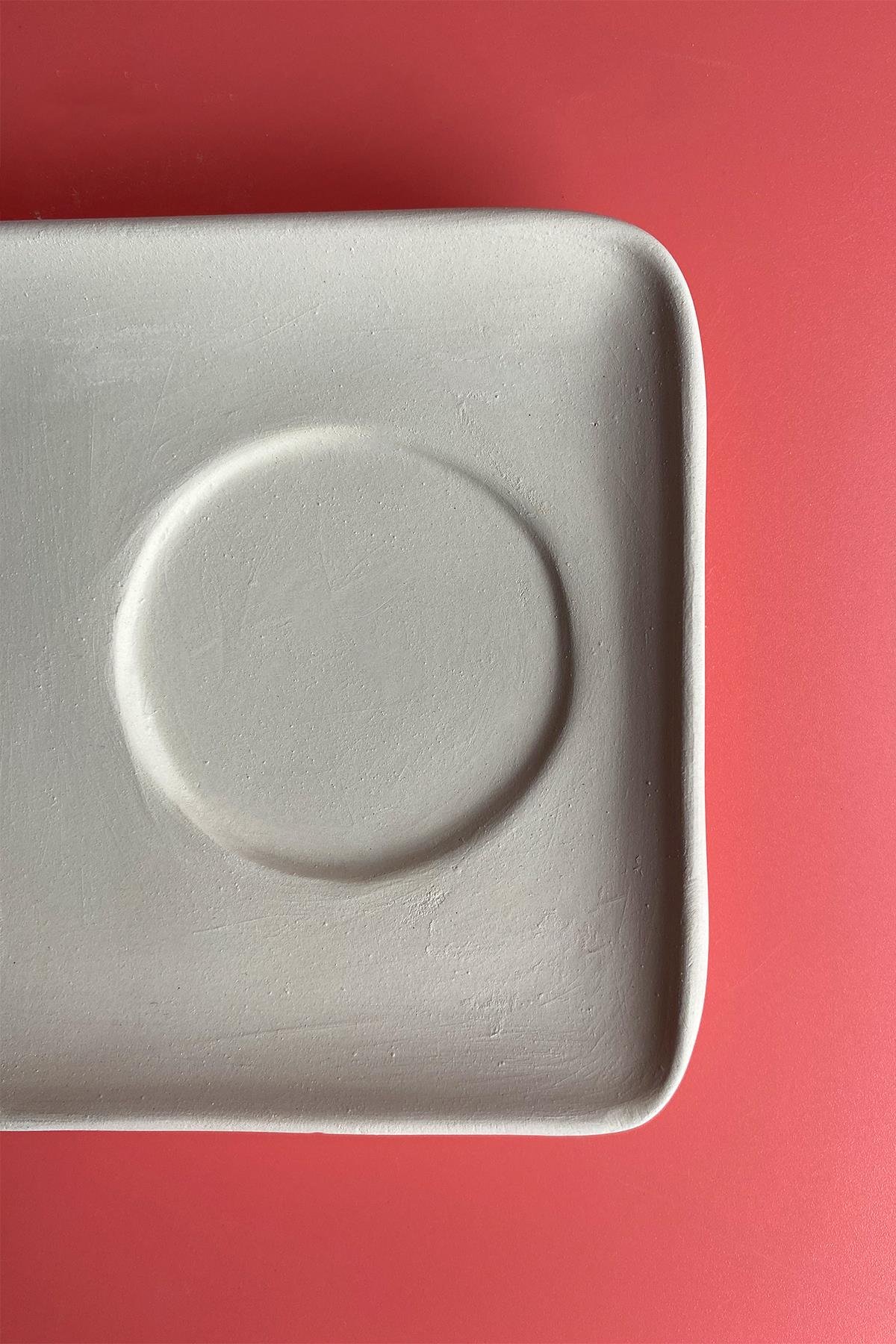 Квадратная тарелка Ceramic Bisque