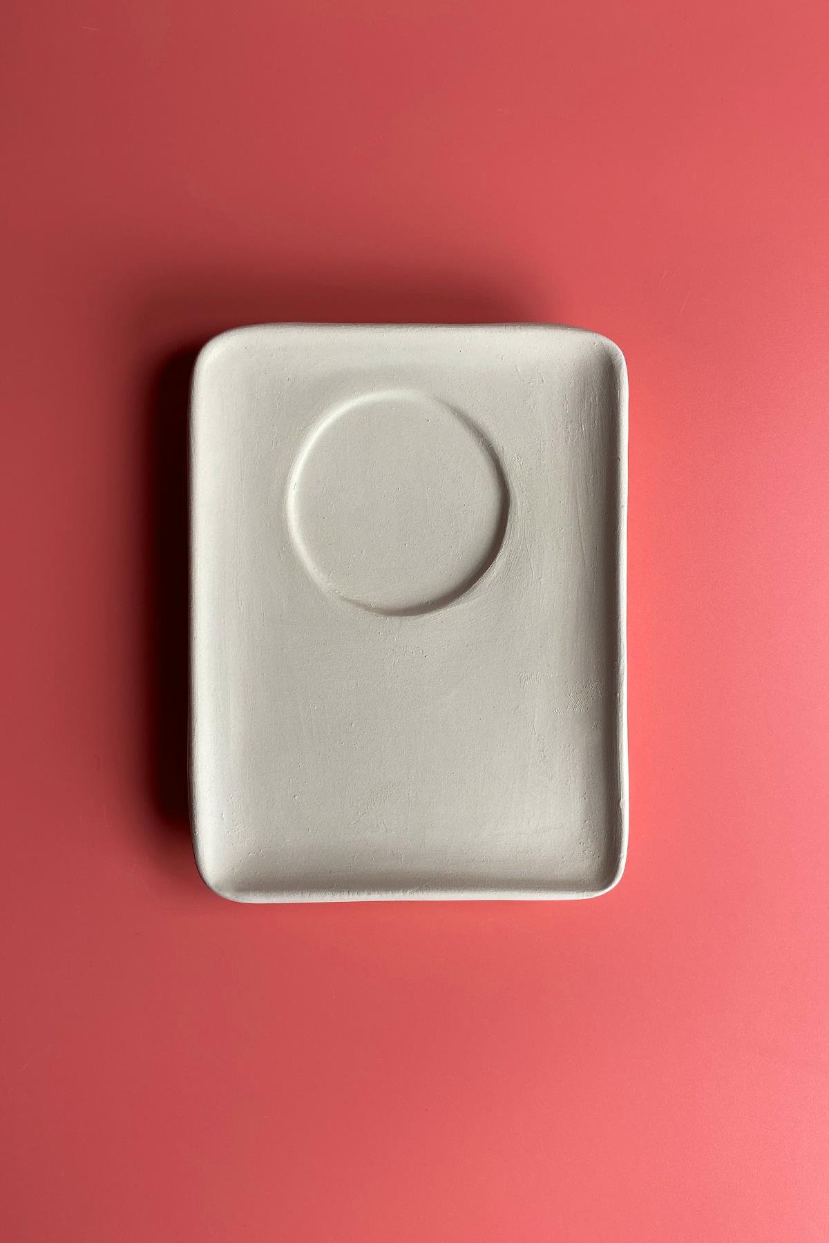 Квадратная тарелка Ceramic Bisque