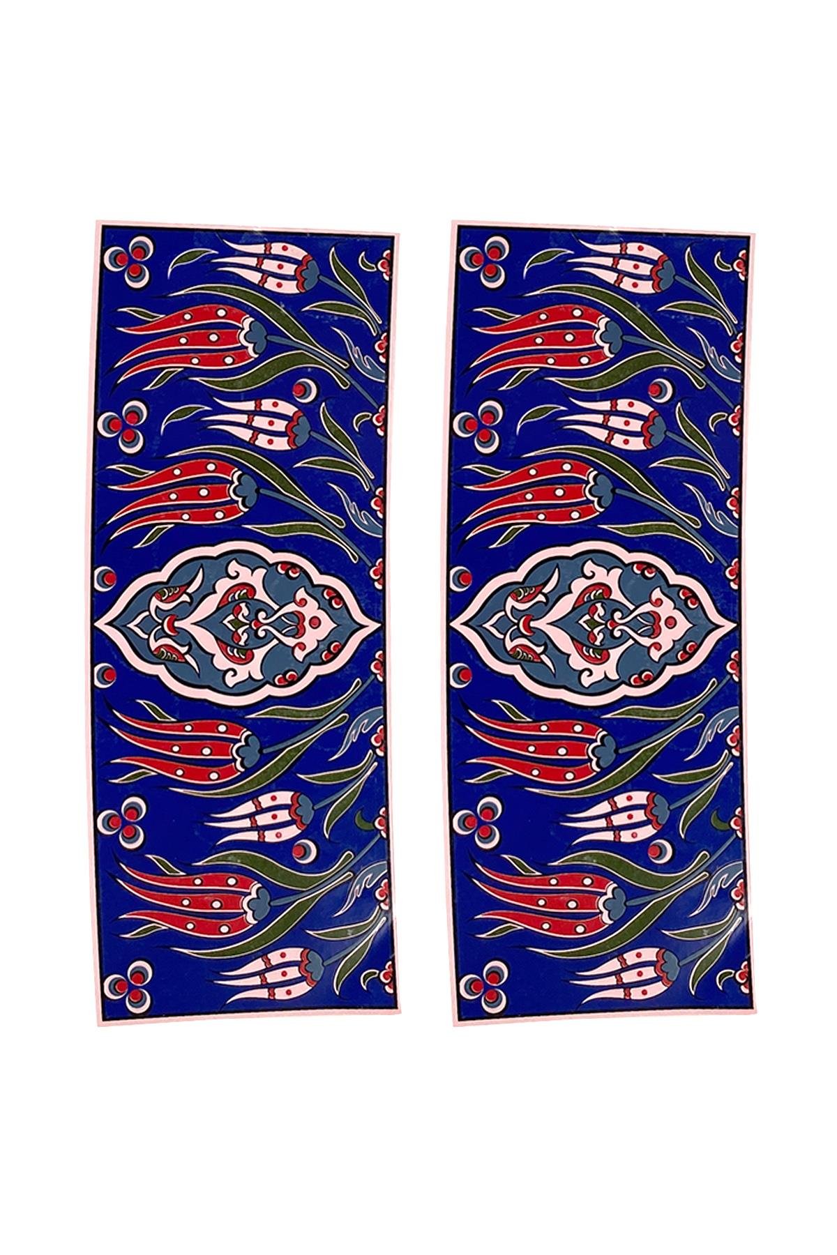 E101-6 Çini Desenli Sır Altı Dekal 9x23 cm