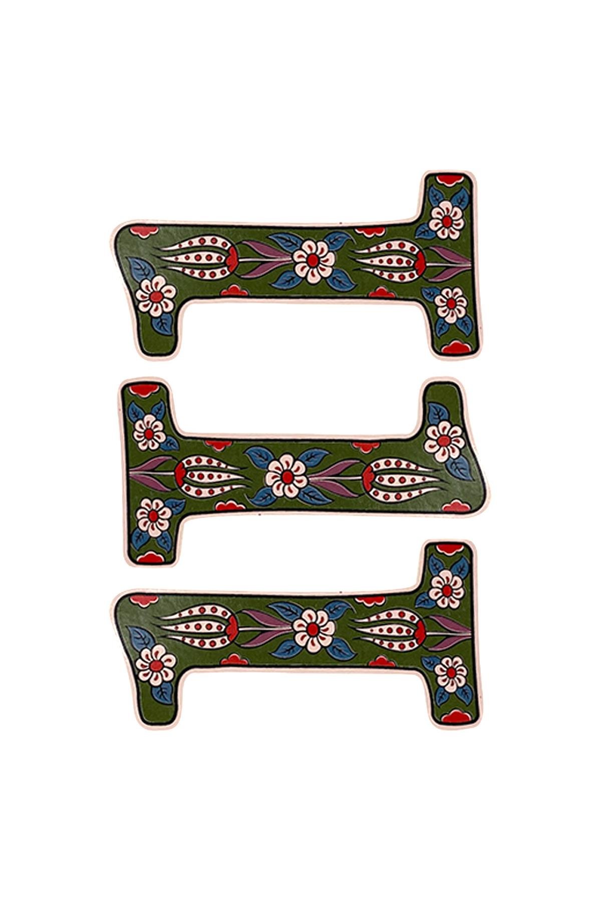 E108-4 Rakam Desenli Sır Altı Dekal 6x12 cm