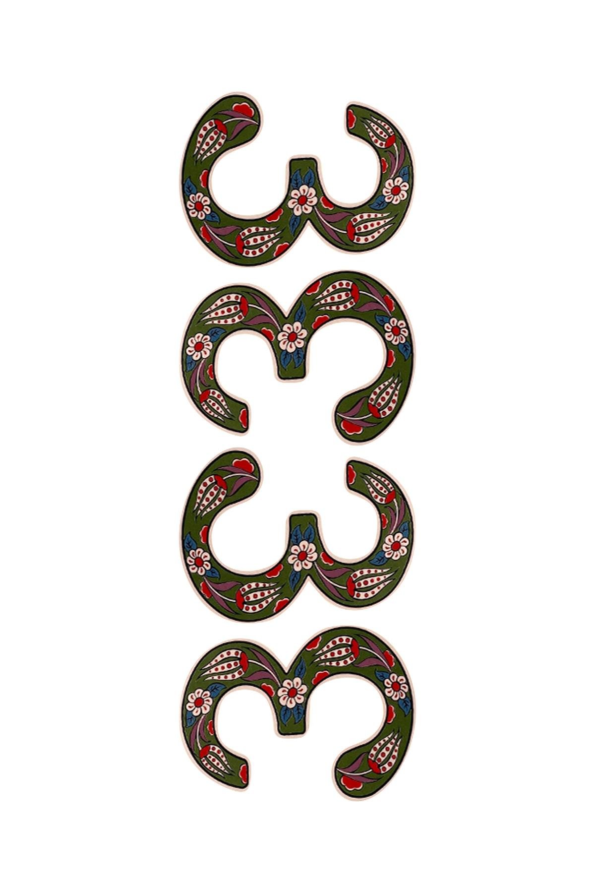 E108-5 Rakam Desenli Sır Altı Dekal 8x12 cm