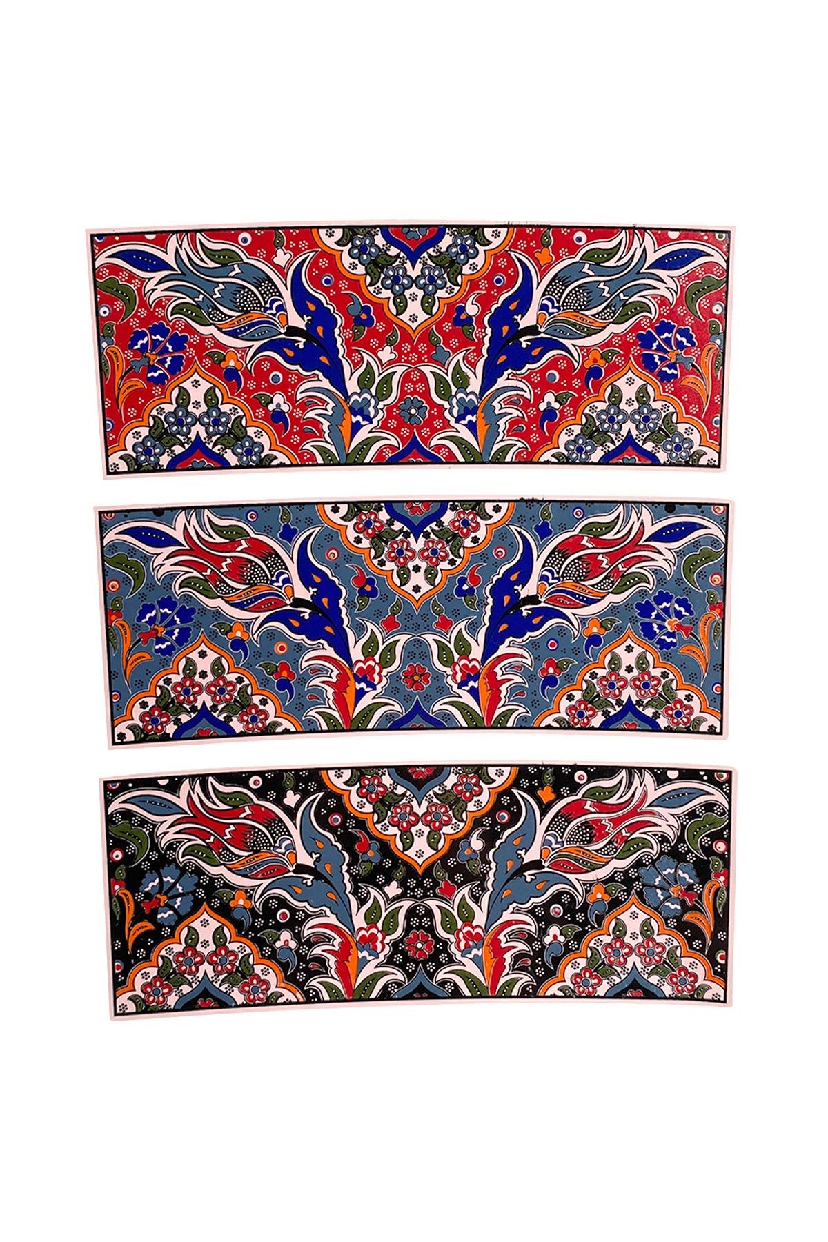 E155-1 Çini Desenli Sır Altı Dekal 25x29 cm