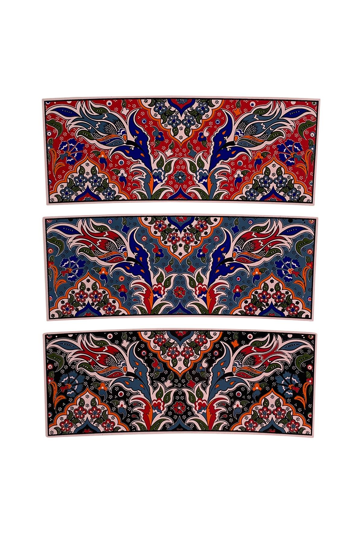 E155-2 Çini Desenli Sır Altı Dekal 25x29 cm