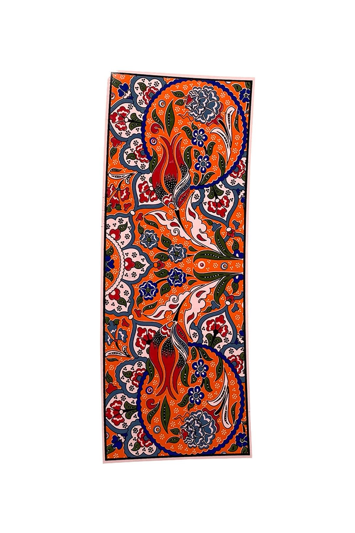 E155-4 Çini Desenli Sır Altı Dekal 10x25 cm