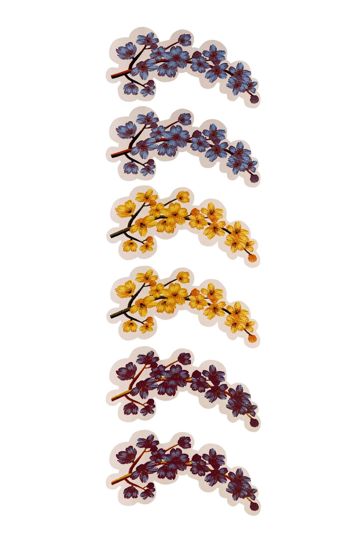 E261-11 Çiçek Desenli Sır Altı Dekal 11 cm