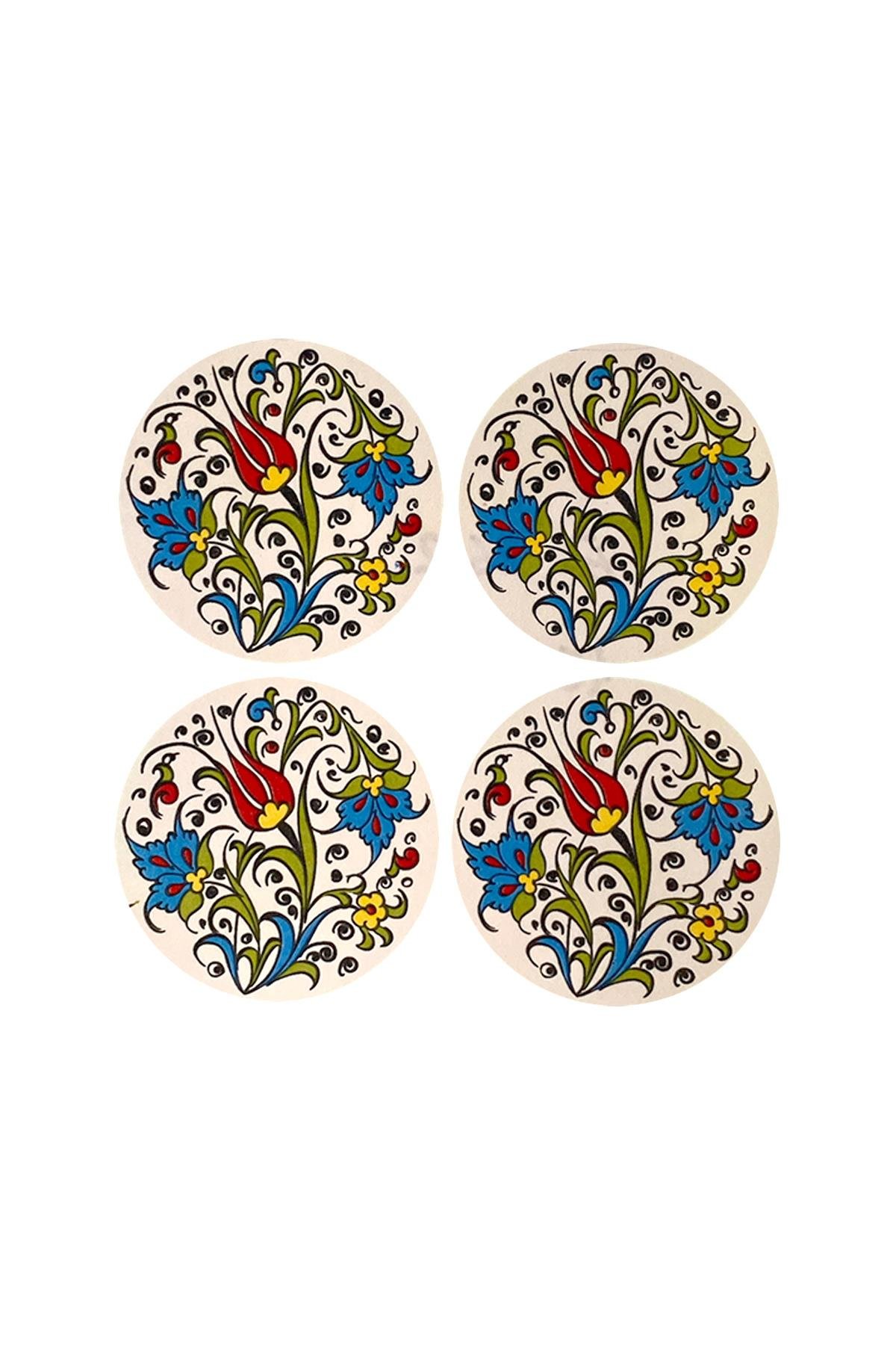 E262-4 Çini Desenli Sır Altı Dekal 13x13 cm