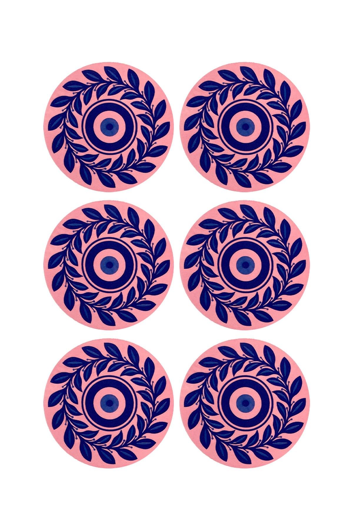 E292-2 Çini Desenli Sır Altı Dekal 7 cm