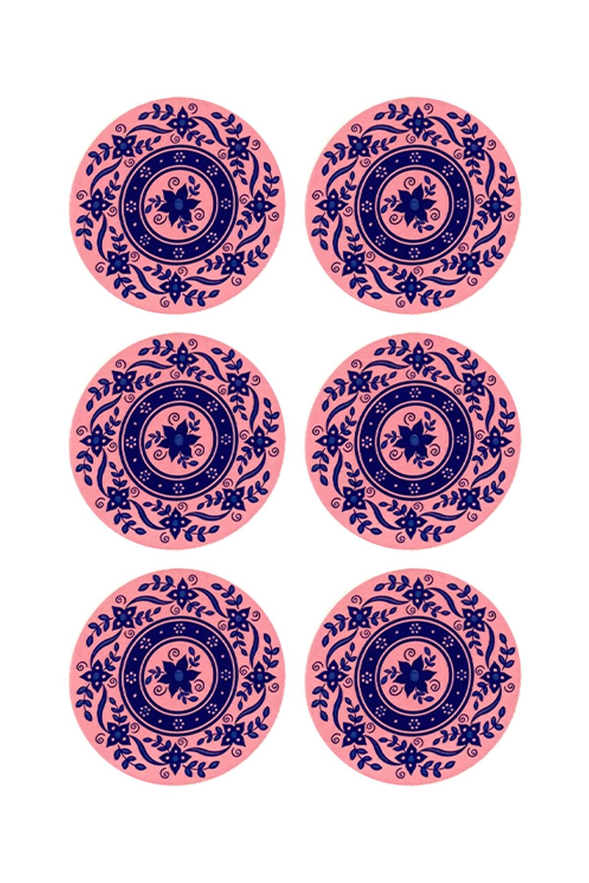 E292-3 Çini Desenli Sır Altı Dekal 7 cm