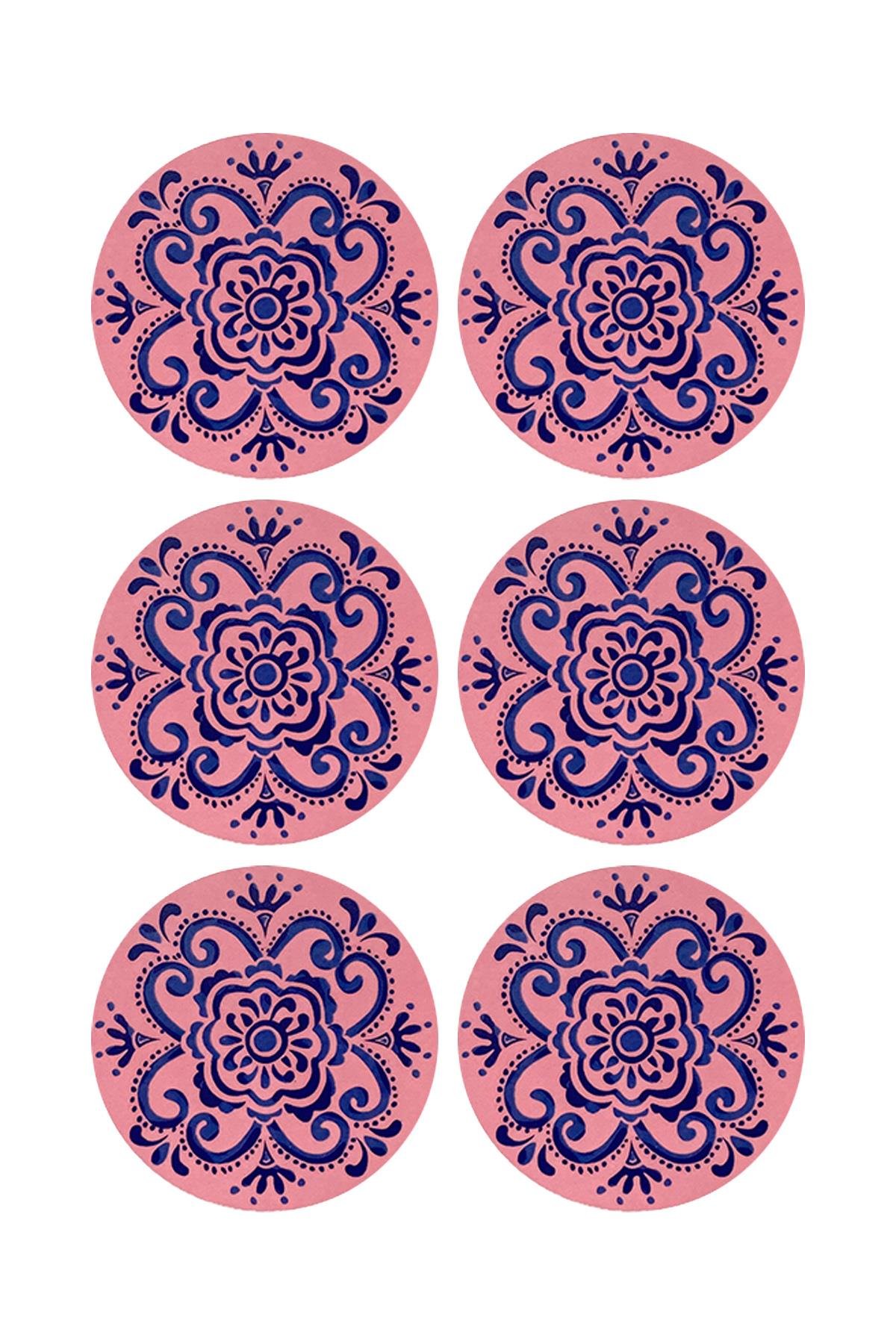 E292-5 Çini Desenli Sır Altı Dekal 7 cm