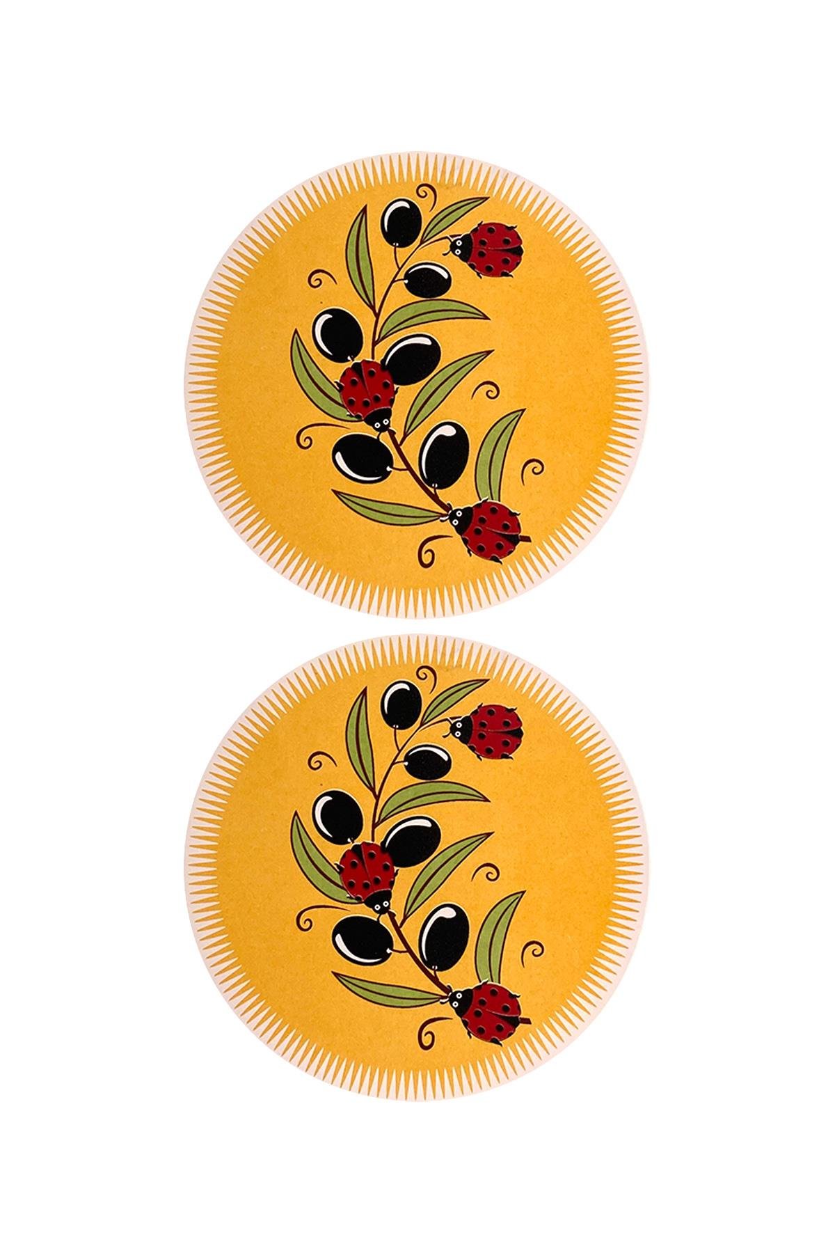 E306-1 Uğur Böceği Desenli Sır Altı Dekal 15 cm