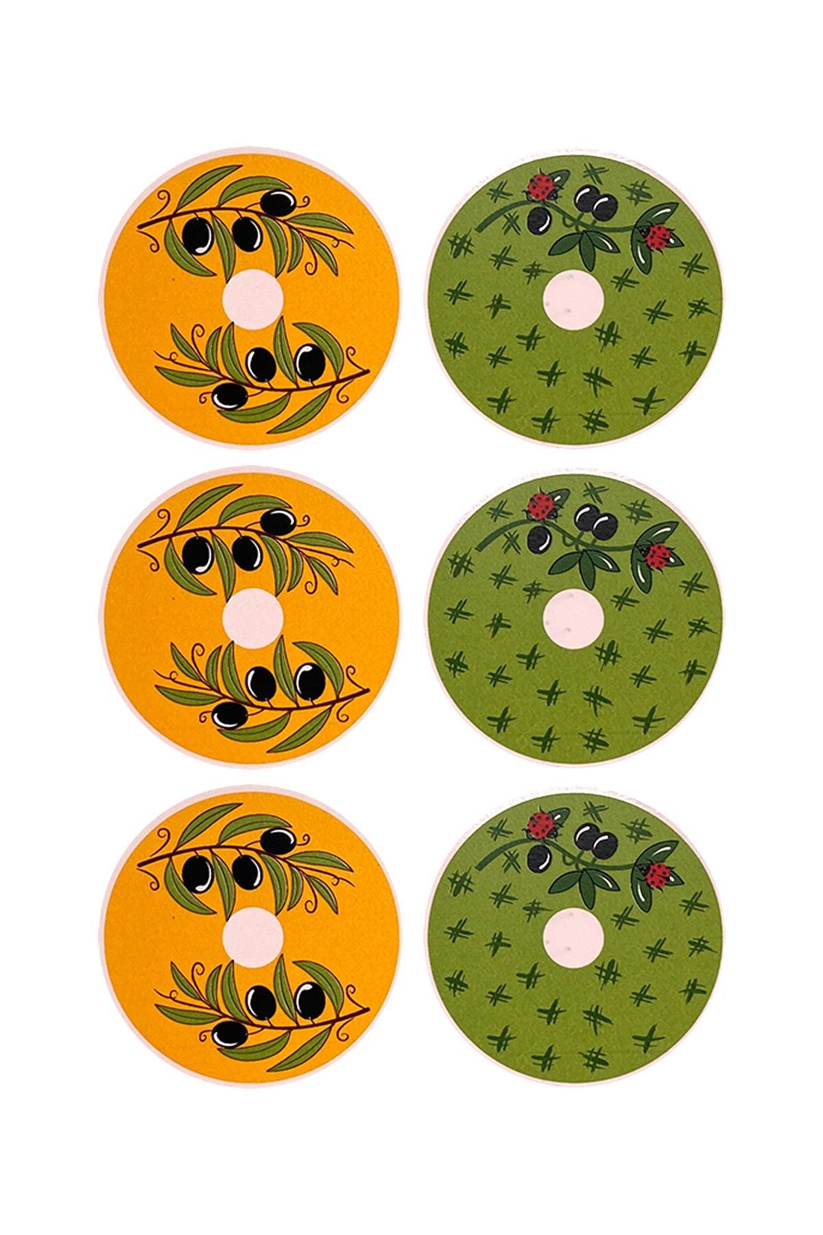 E344-8 Çini Desenli Sır Altı Dekal 7 cm