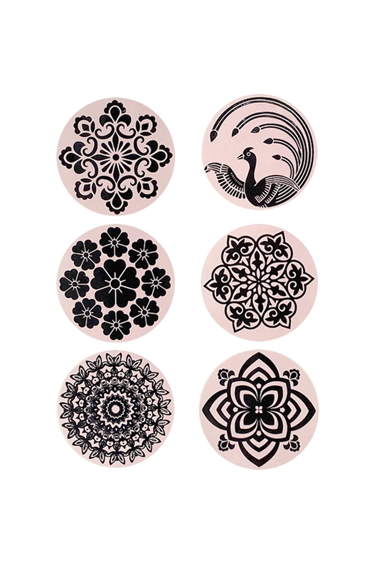 E463-6 Çini Desenli Sır Altı Dekal 8x50 cm