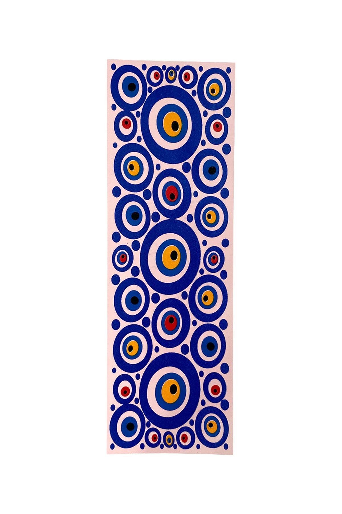 E488-3 Çini Desenli Sır Altı Dekal 7x21 cm