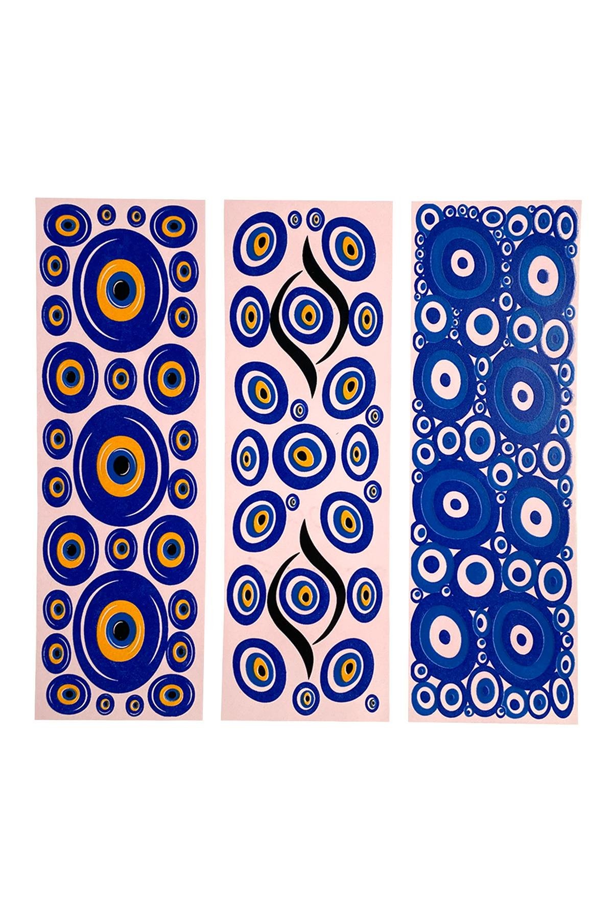 E488-8 Çini Desenli Sır Altı Dekal 7x21 cm