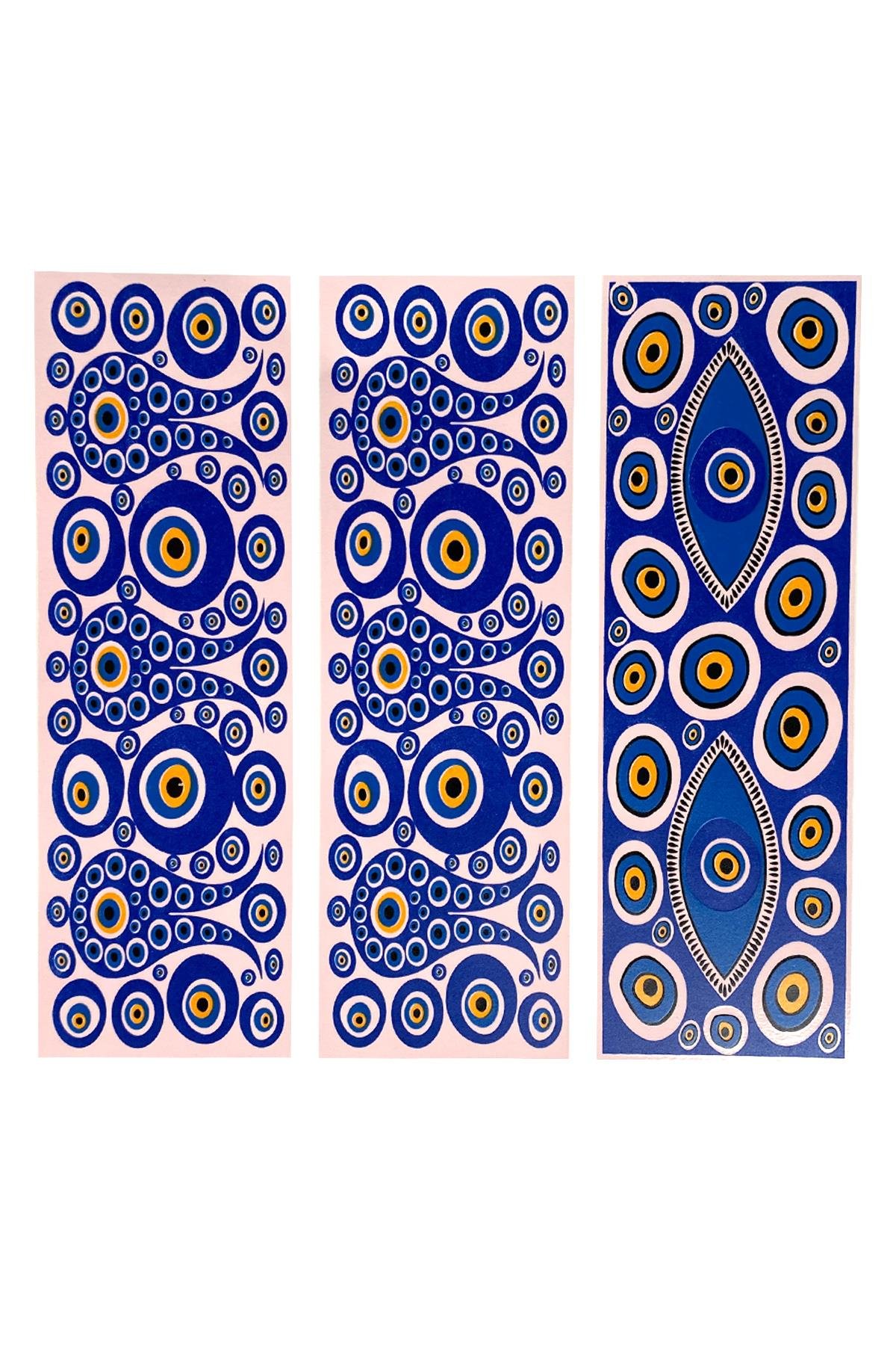 E488-9 Çini Desenli Sır Altı Dekal 7x21 cm