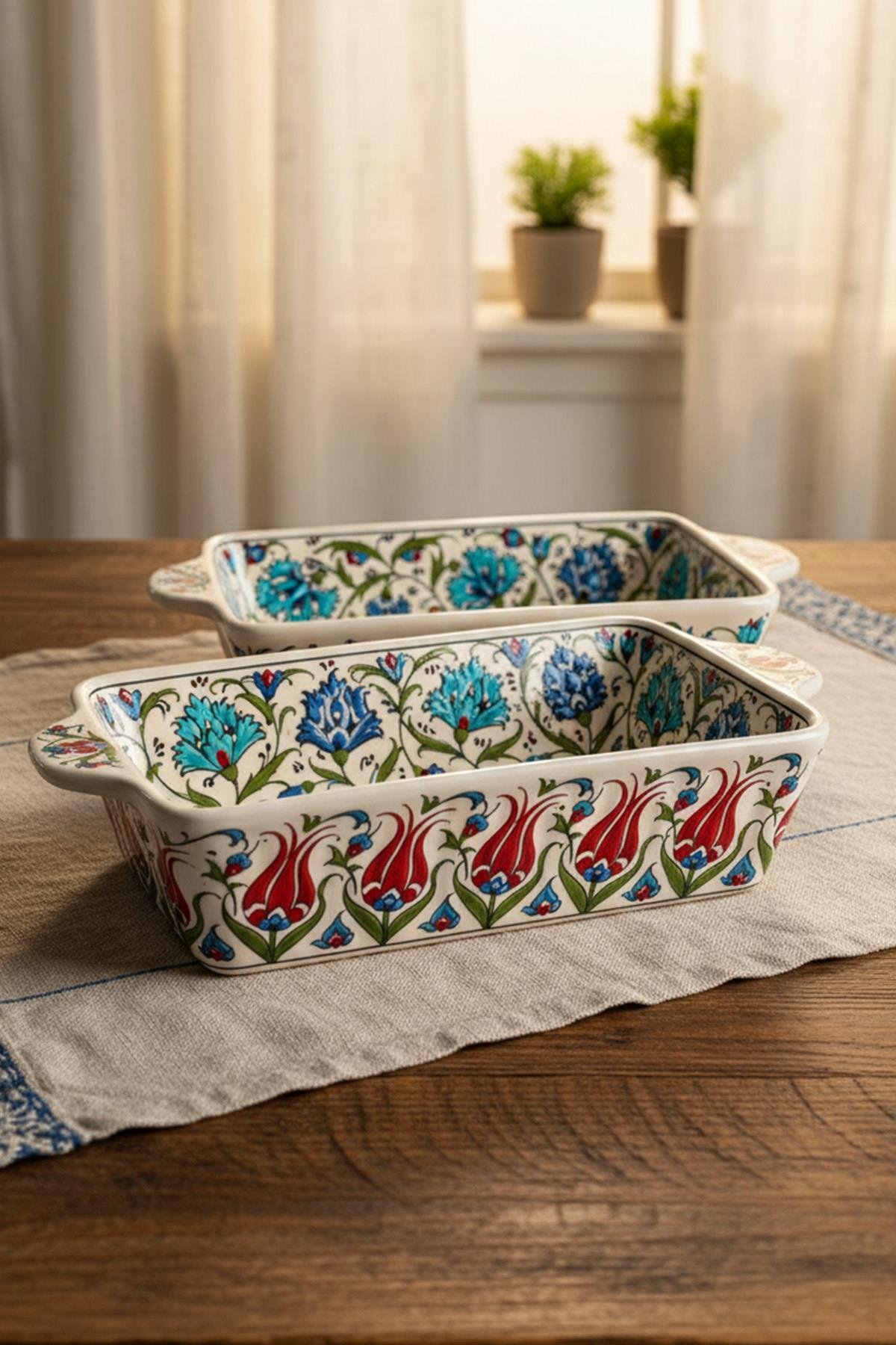 Fırın Kabı 22cm - Seramik Bisküvi