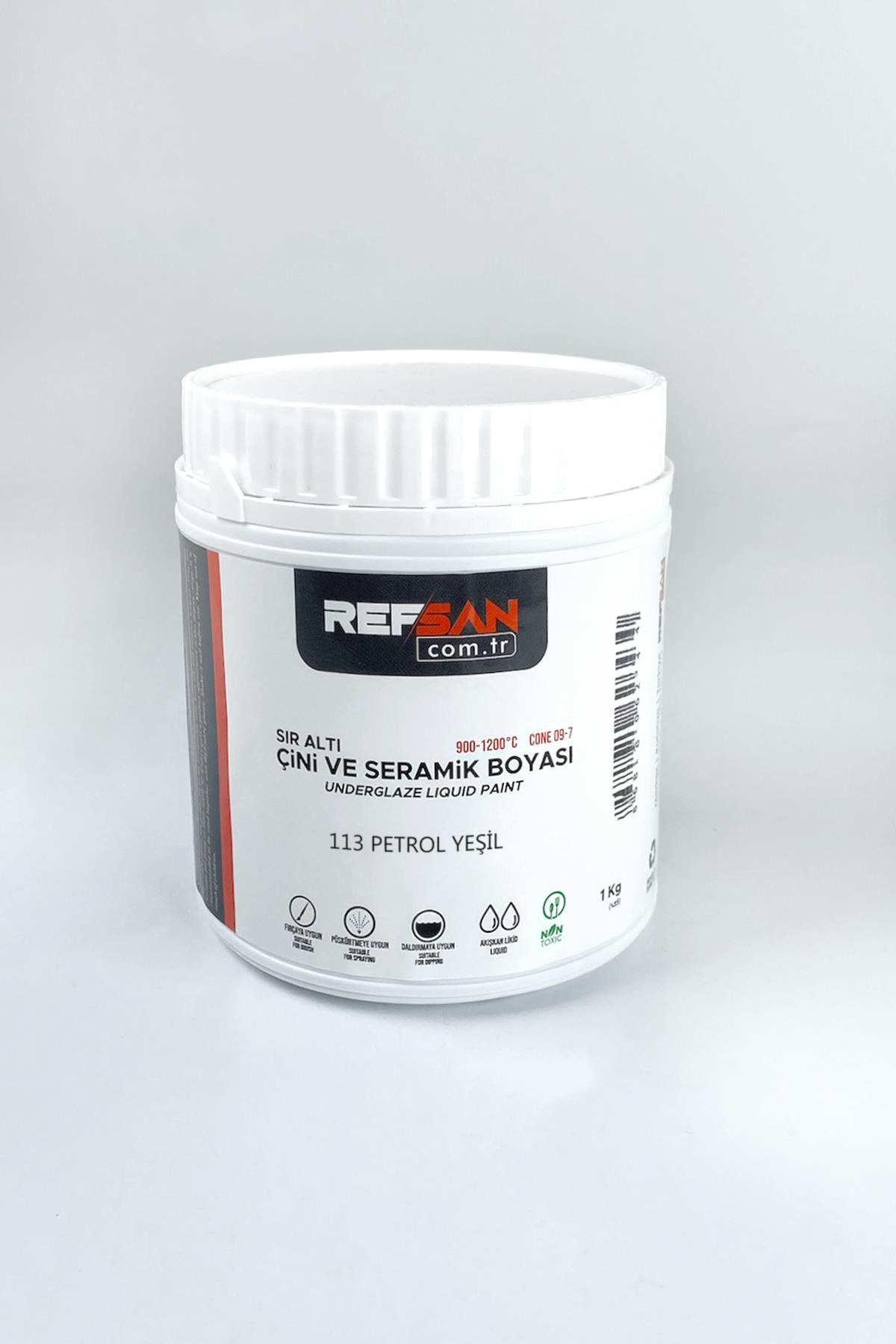 Refsan Ready To Use Ceramic Paint 113 Petroleum Green
