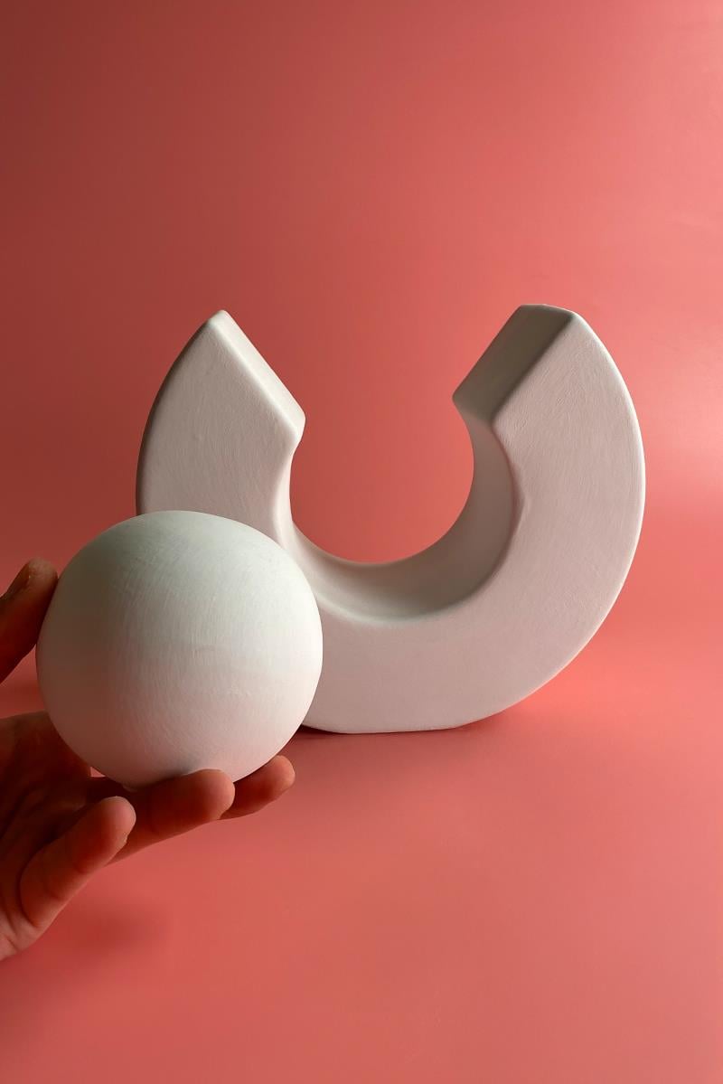 Hilal Vazo - Seramik Bisküvi