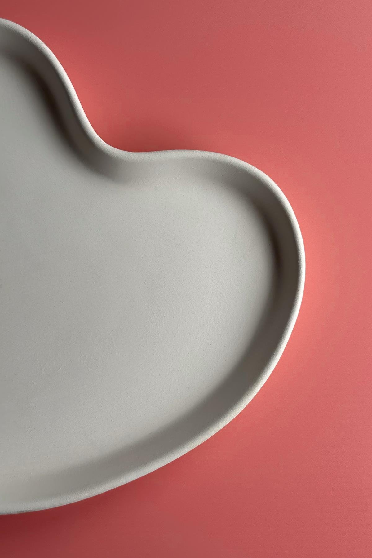 Kalp Tabak Seramik Bisküvi