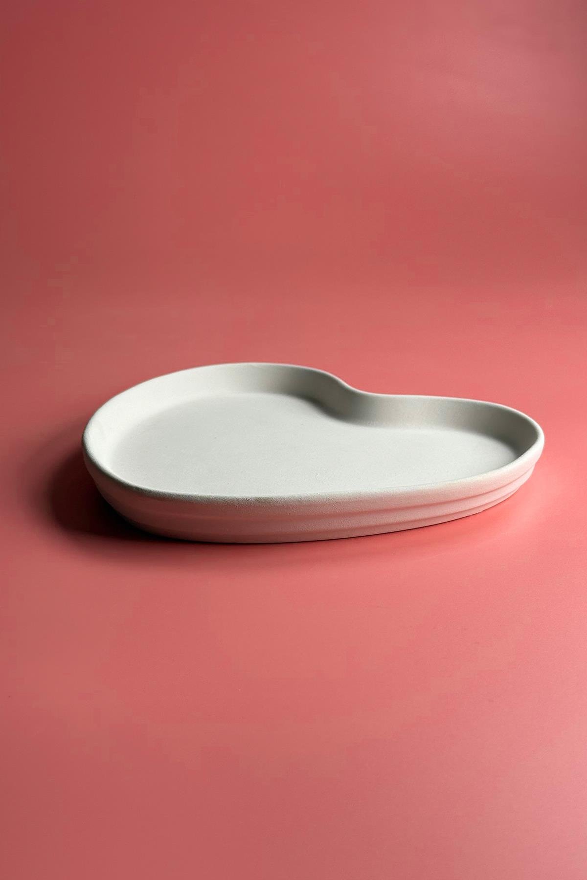 Kalp Tabak Seramik Bisküvi