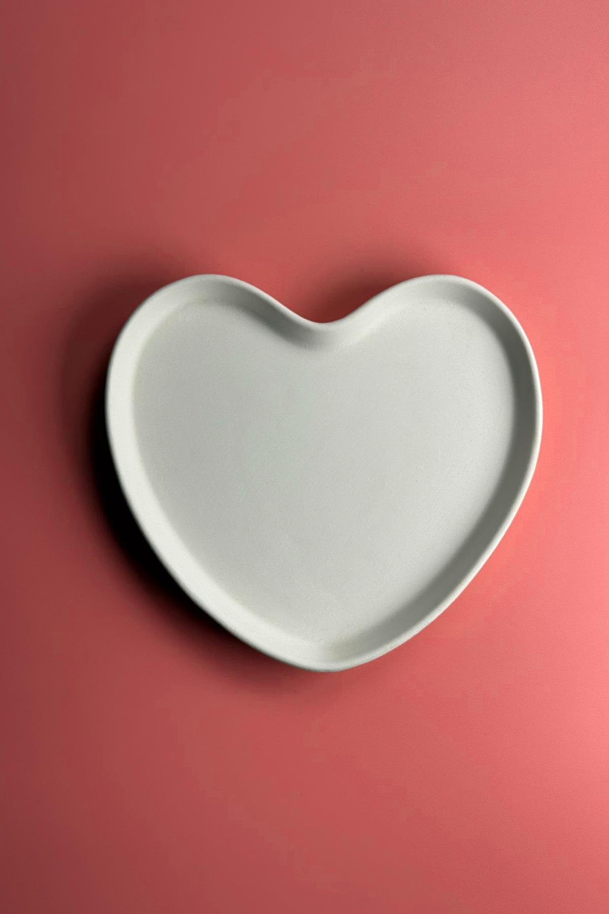 Kalp Tabak Seramik Bisküvi