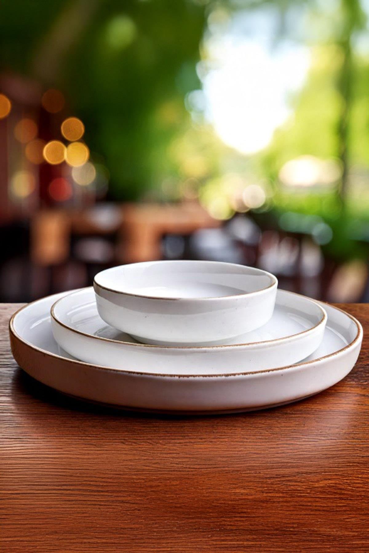 Kampçı Yemek Takımı Seramik Bisküvi