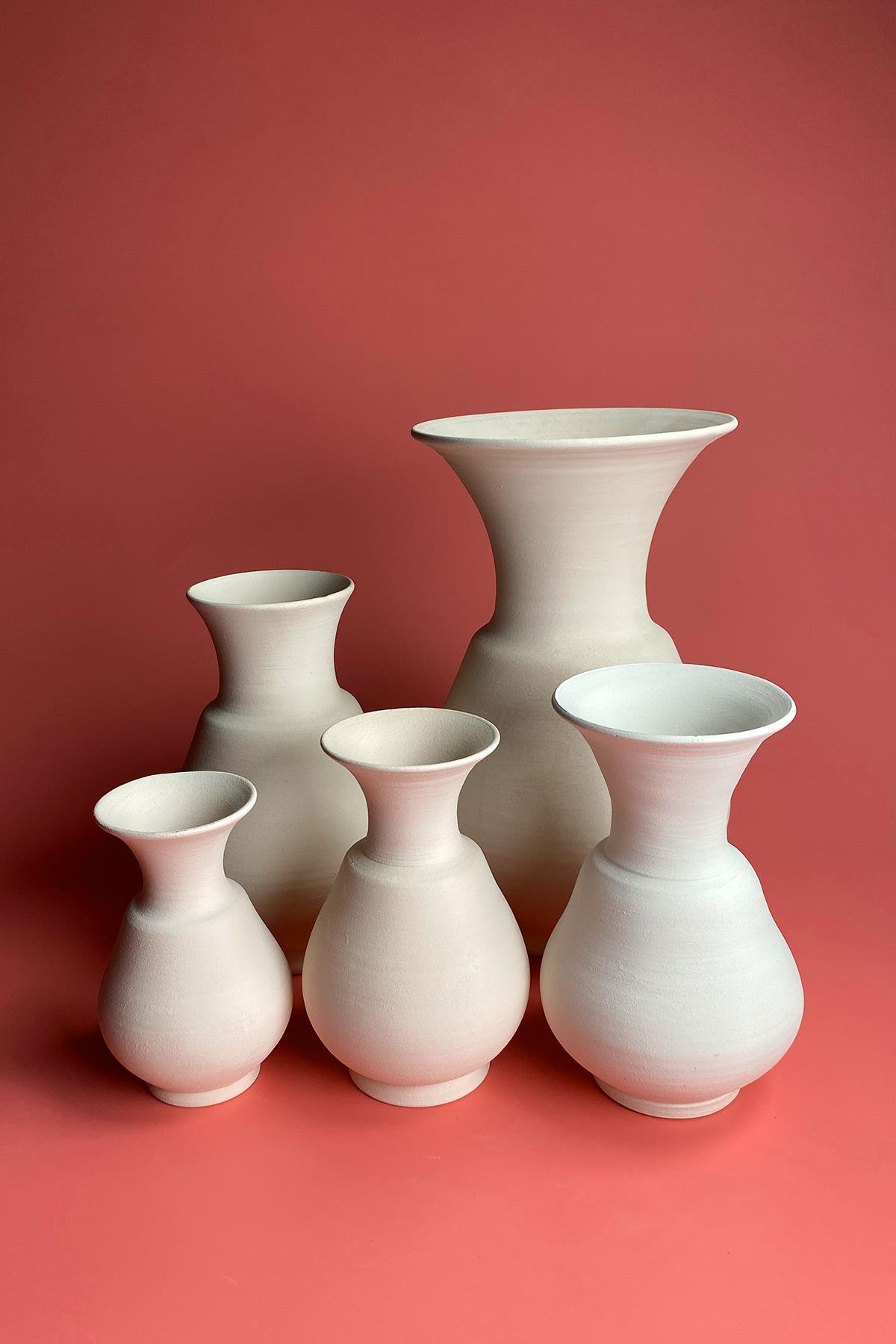 Oil Lamp Vase Ceramic Bisque