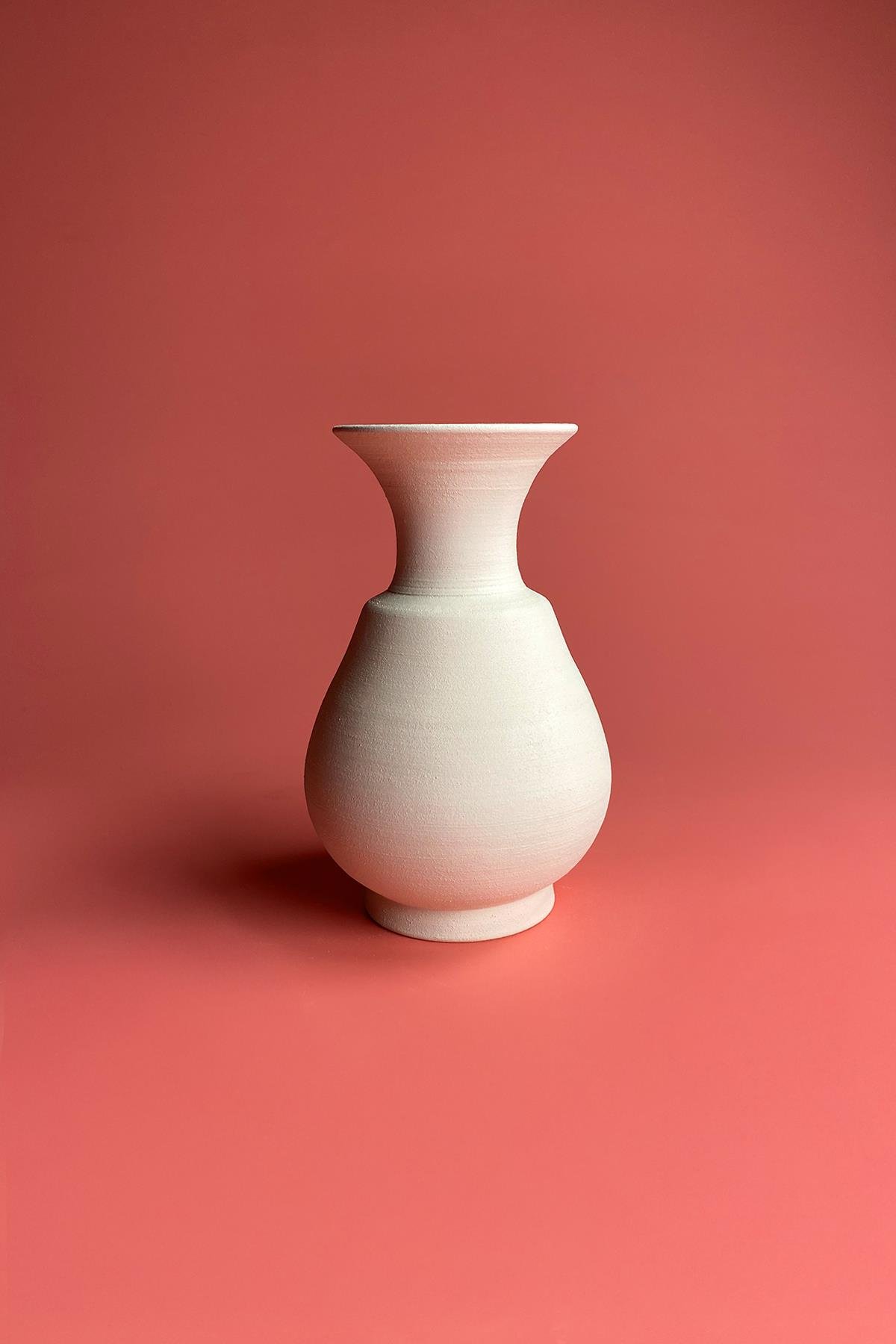 Oil Lamp Vase Ceramic Bisque