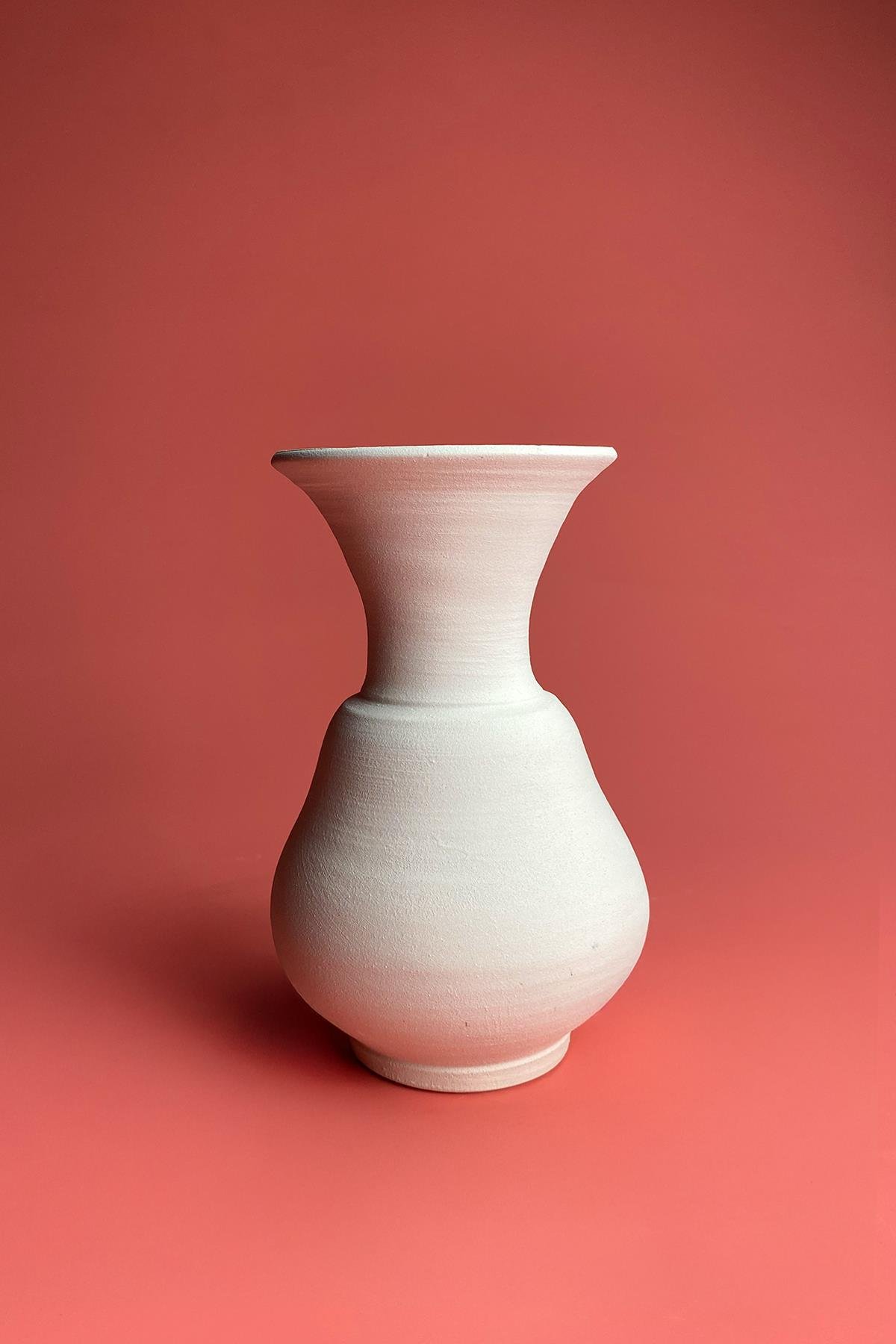 Oil Lamp Vase Ceramic Bisque