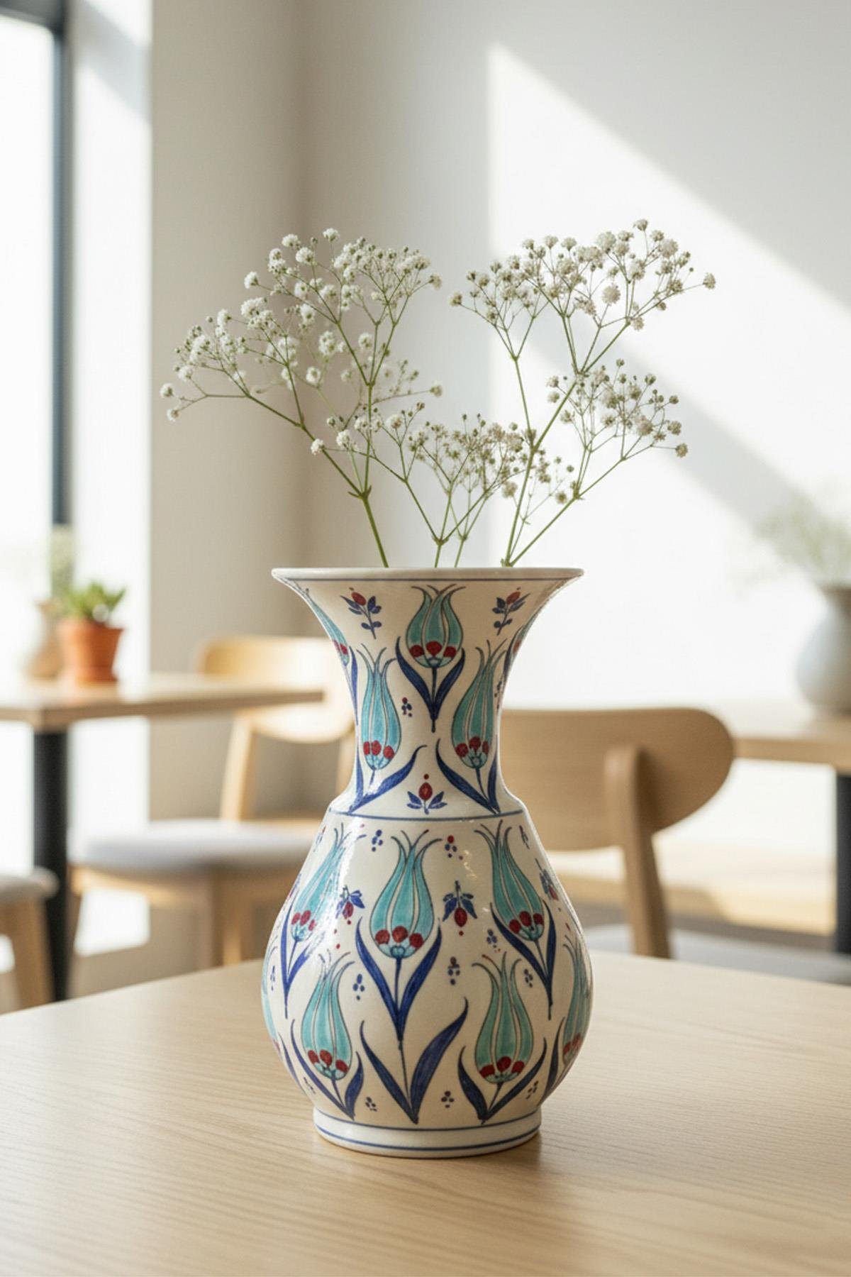Oil Lamp Vase Ceramic Bisque