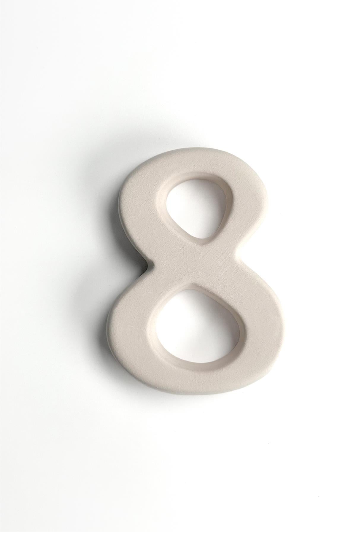 Kapı Numarası - Seramik Bisküvi