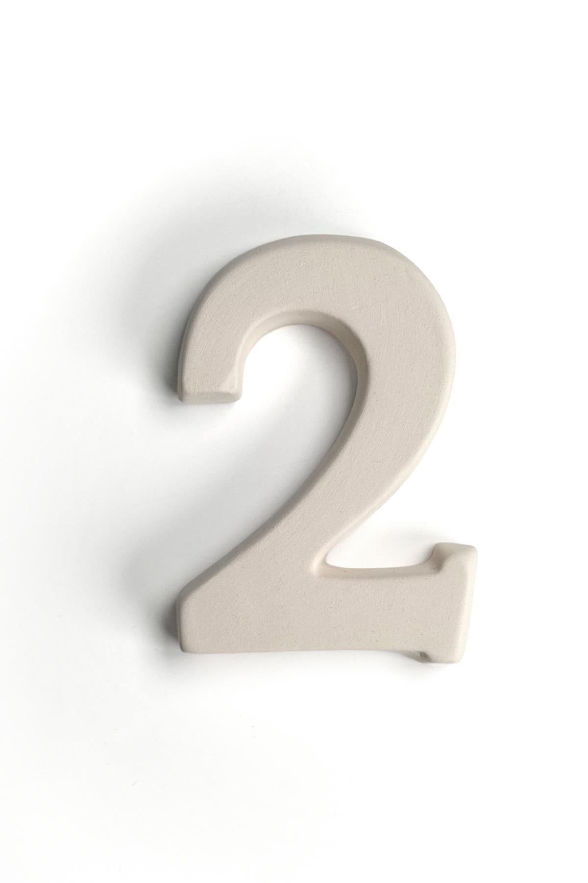 Kapı Numarası - Seramik Bisküvi