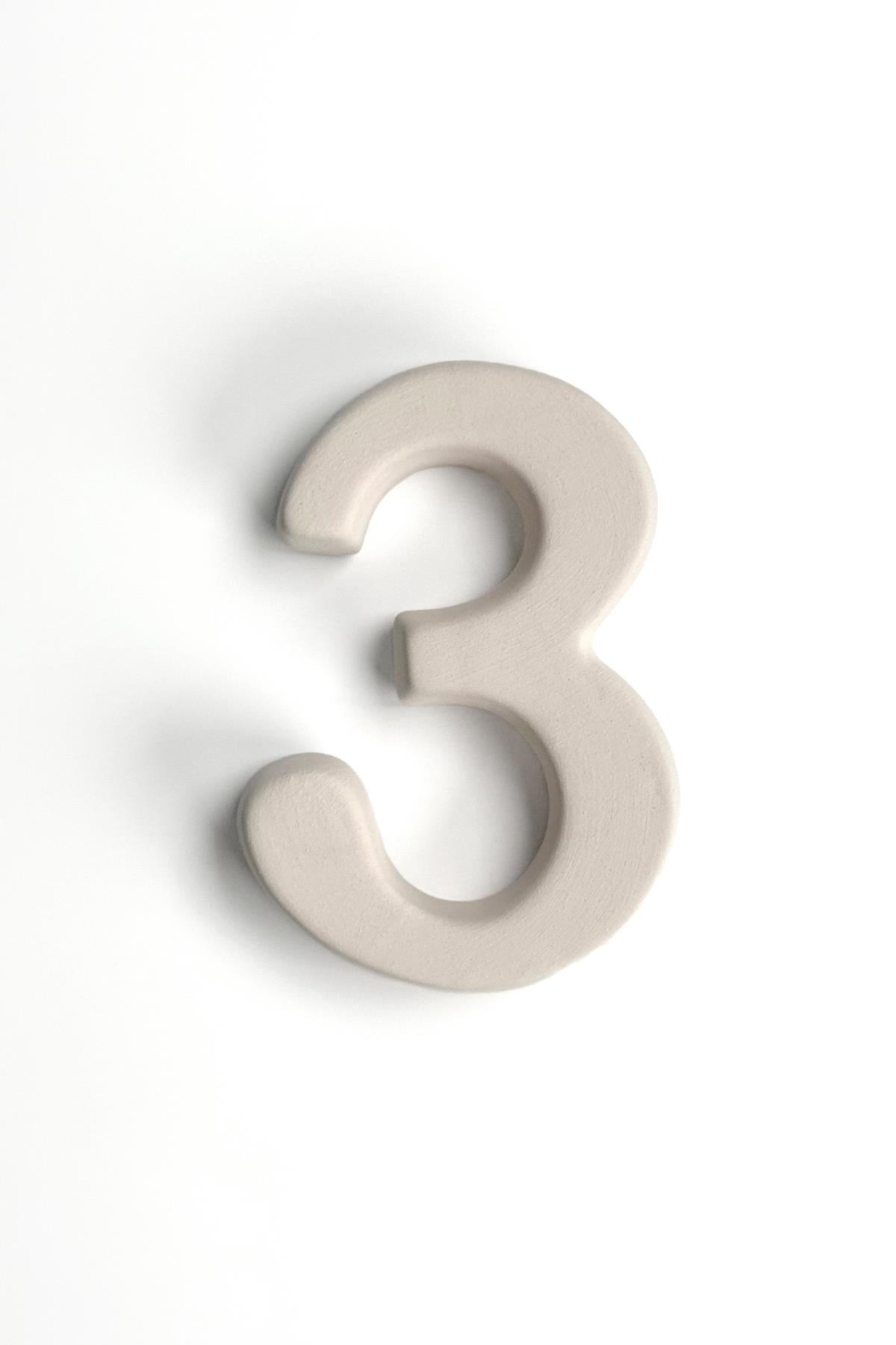 Kapı Numarası - Seramik Bisküvi