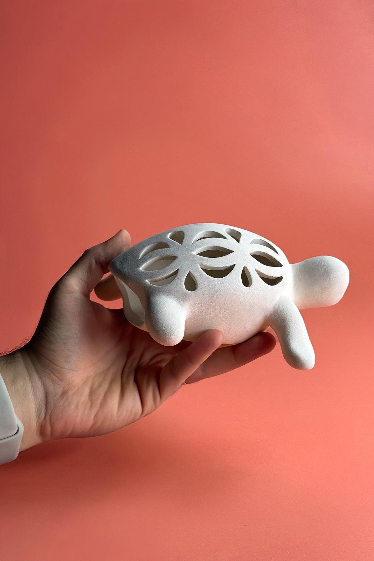 Turtle Censer Ceramic Bisque