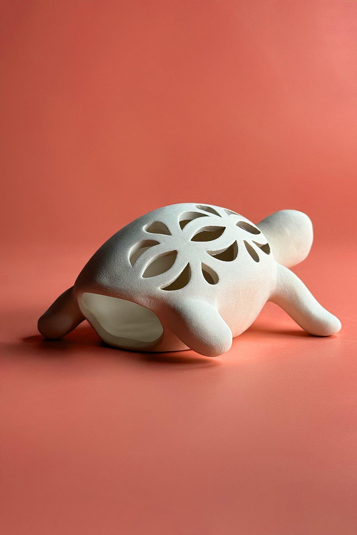 Turtle Censer Ceramic Bisque