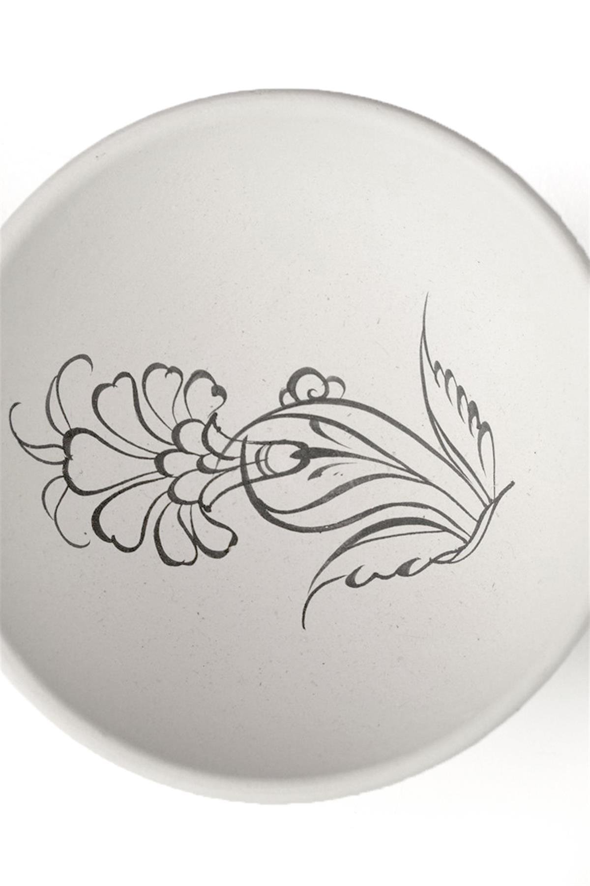 Bowl 10 Cm Ceramic Bisque Ornamented