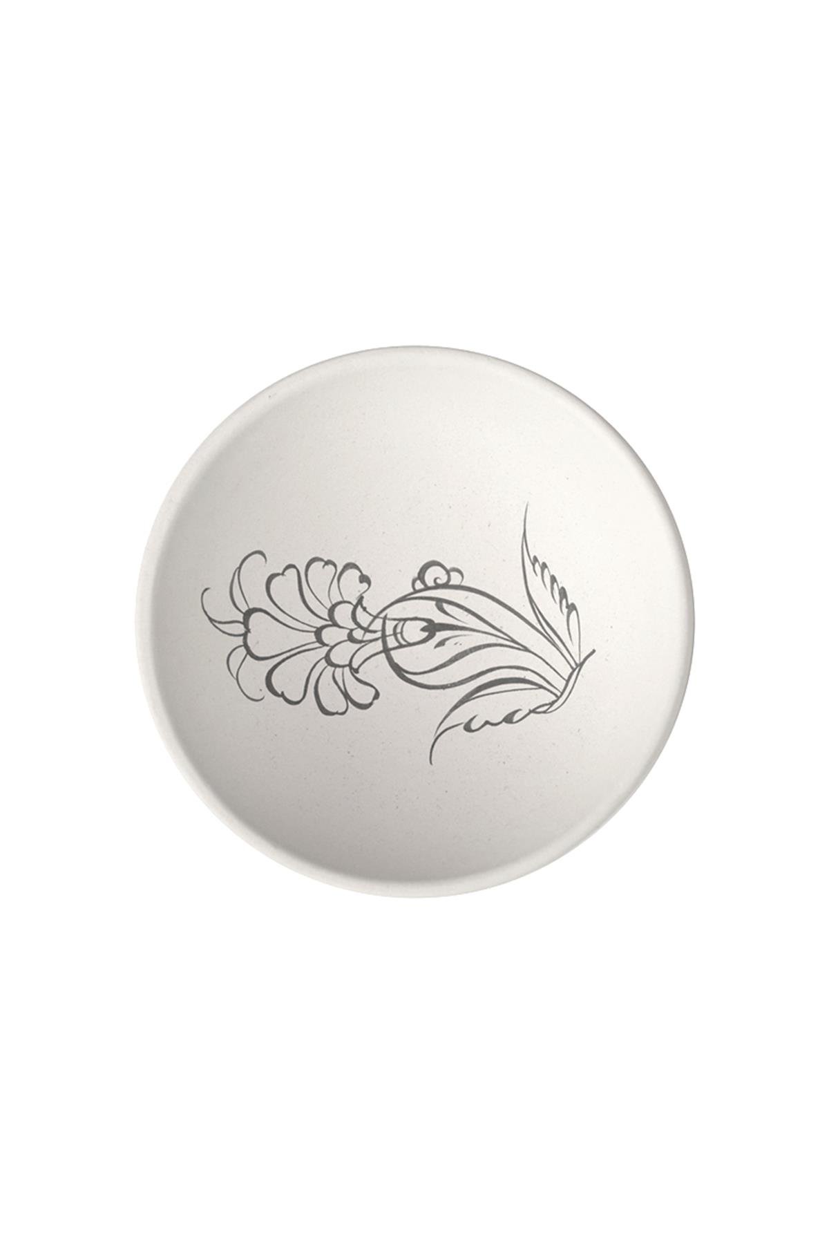 Bowl 10 Cm Ceramic Bisque Ornamented