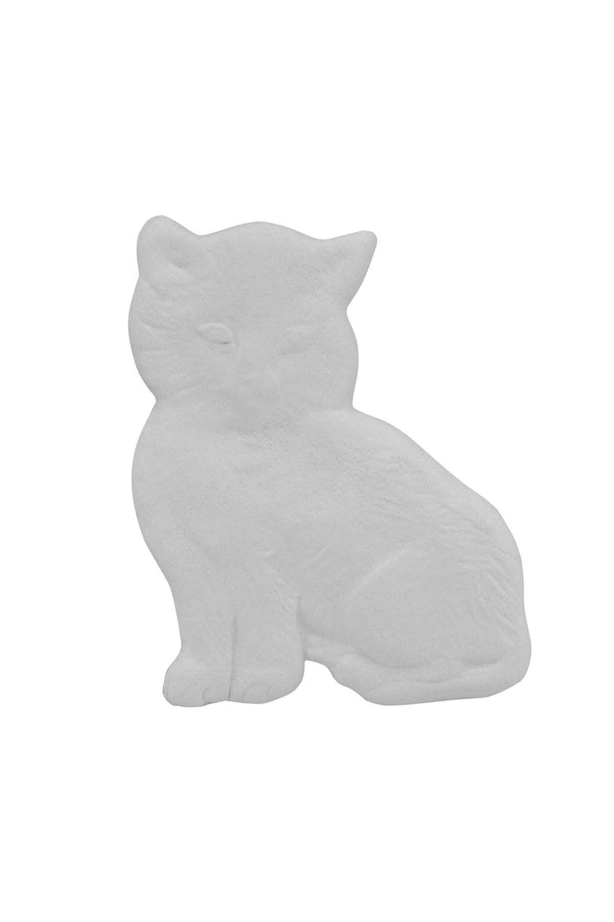 Cat Plaque Ceramic Bisque
