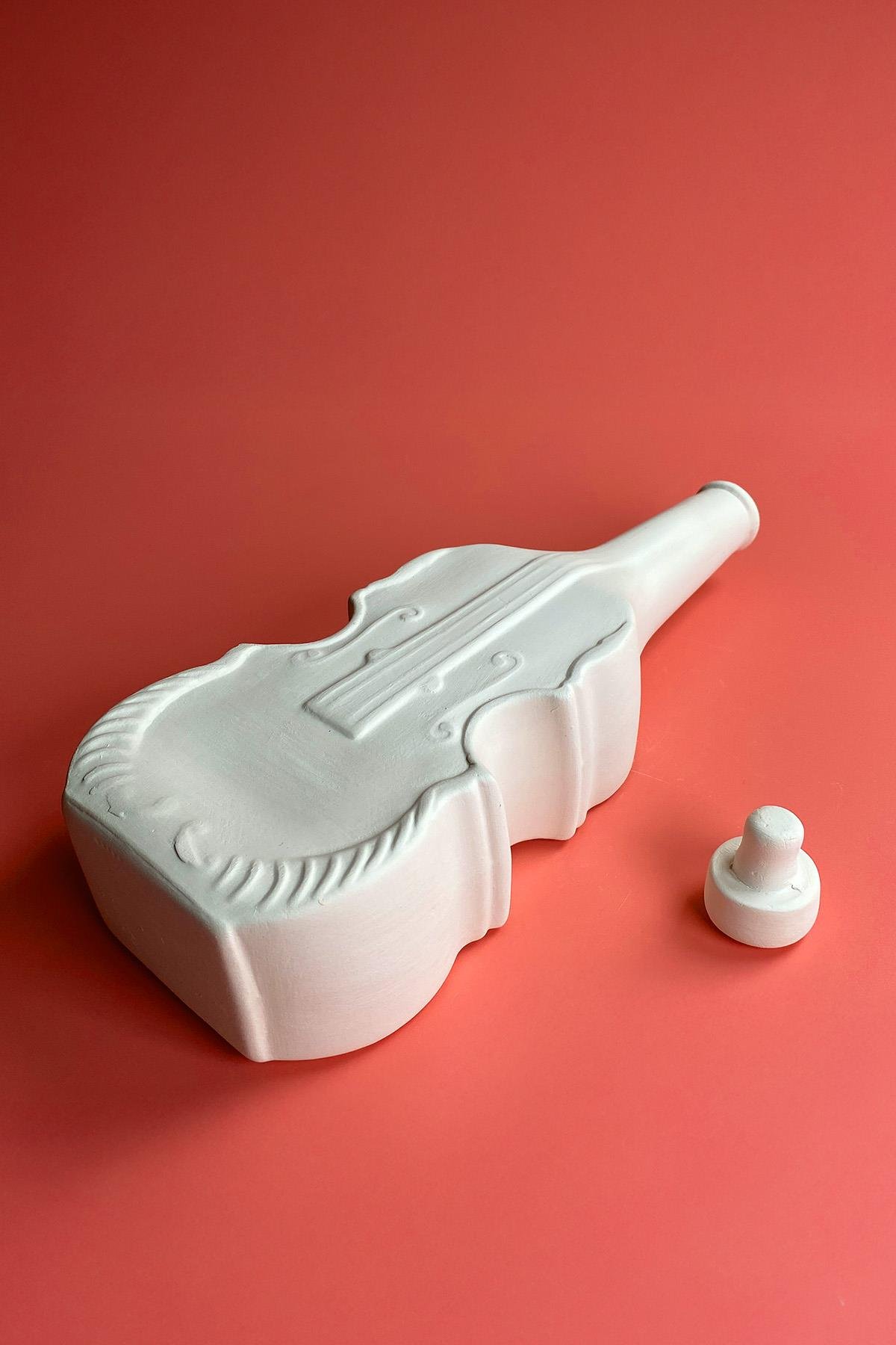 Keman Şişe - Seramik Bisküvi