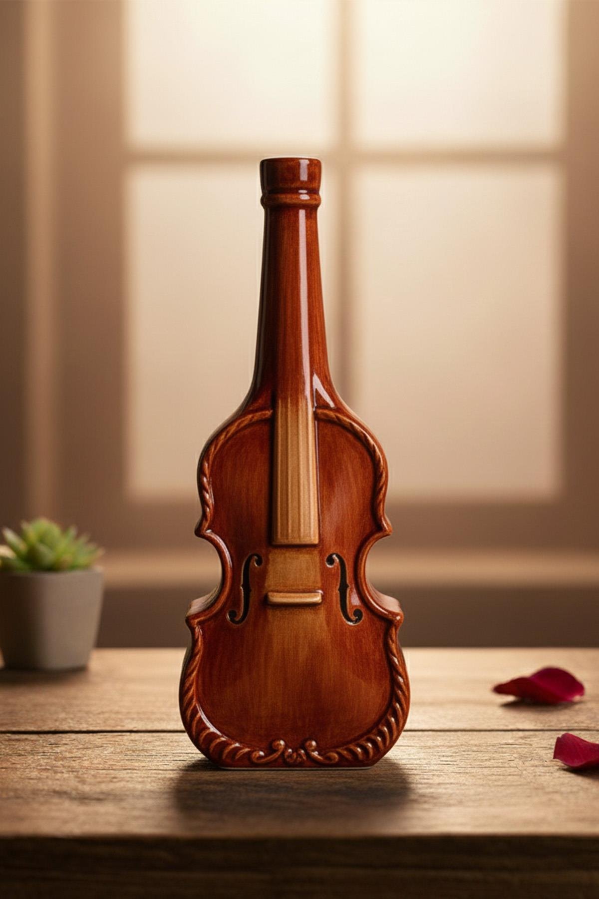 Keman Şişe - Seramik Bisküvi