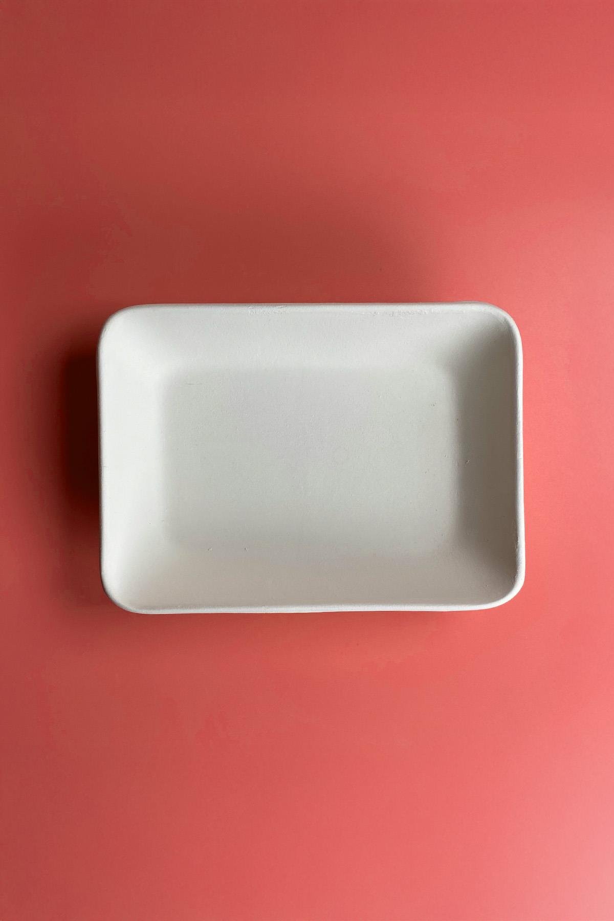 Köşeli Kase Seramik Bisküvi