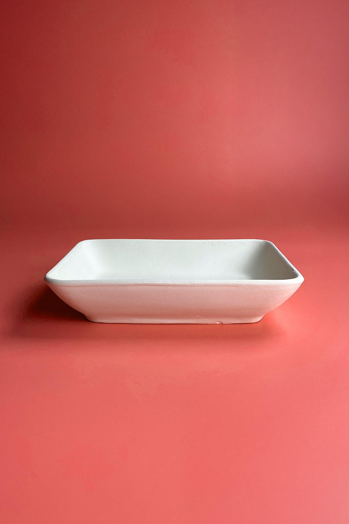 Köşeli Kase Seramik Bisküvi