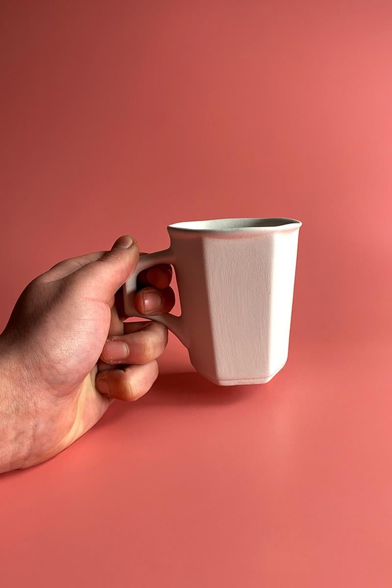 Angular Mug Ceramic Bisque   