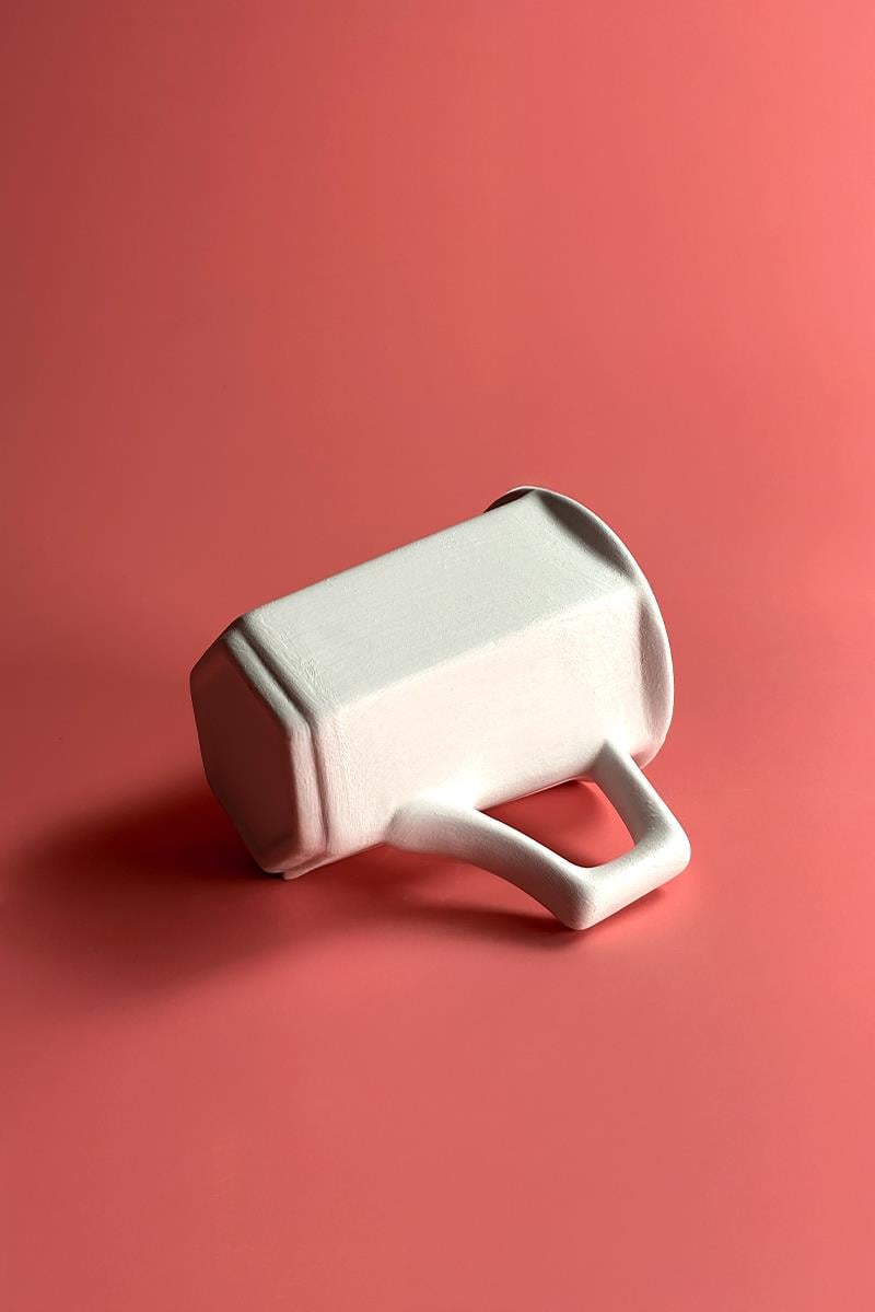 Angular Mug Ceramic Bisque   