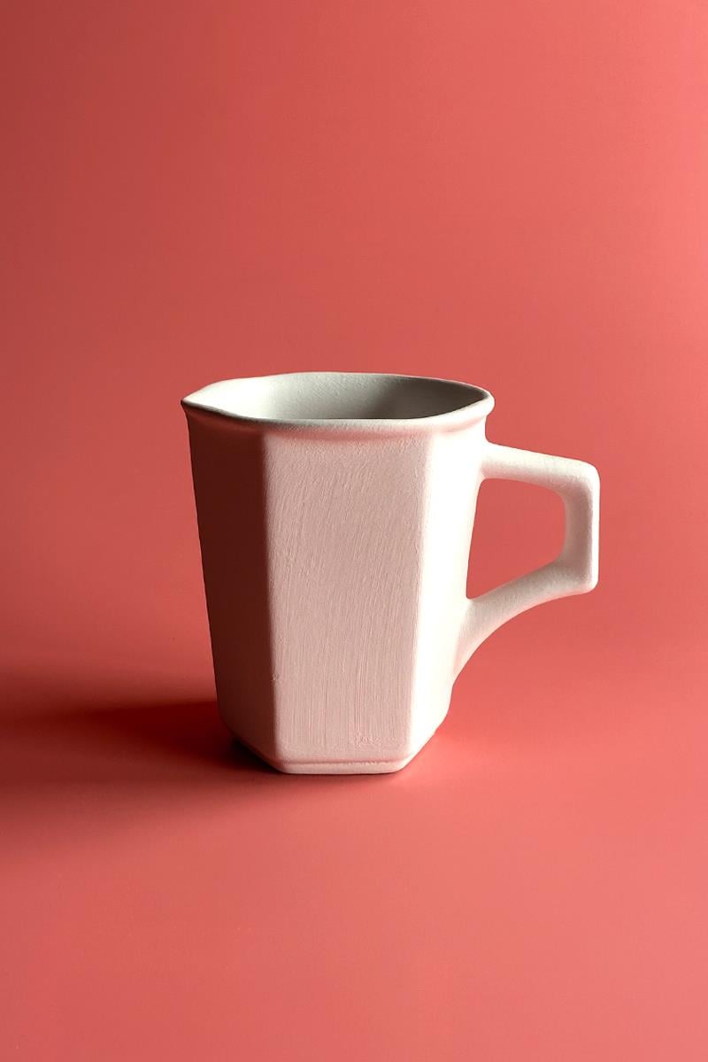 Angular Mug Ceramic Bisque   