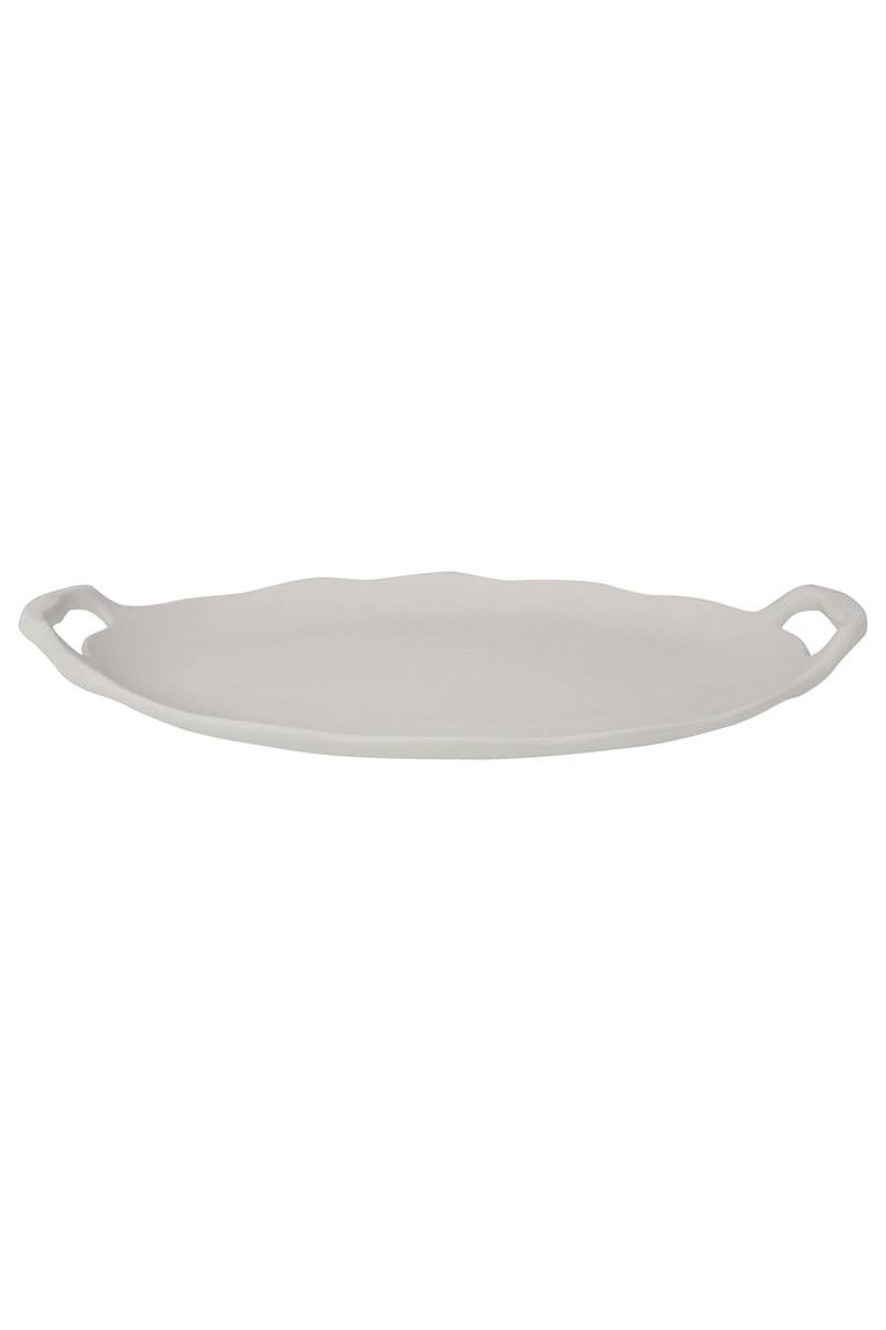 Tray With Handle Ceramic Bisque