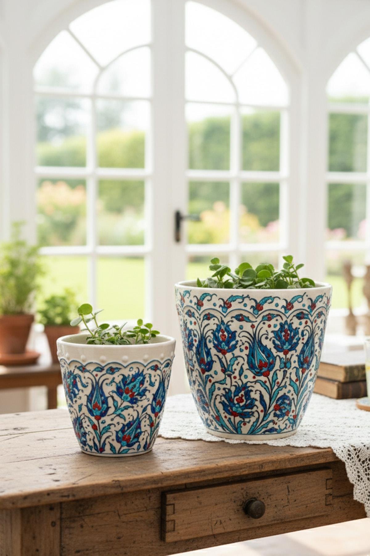 Saksı - Seramik Bisküvi