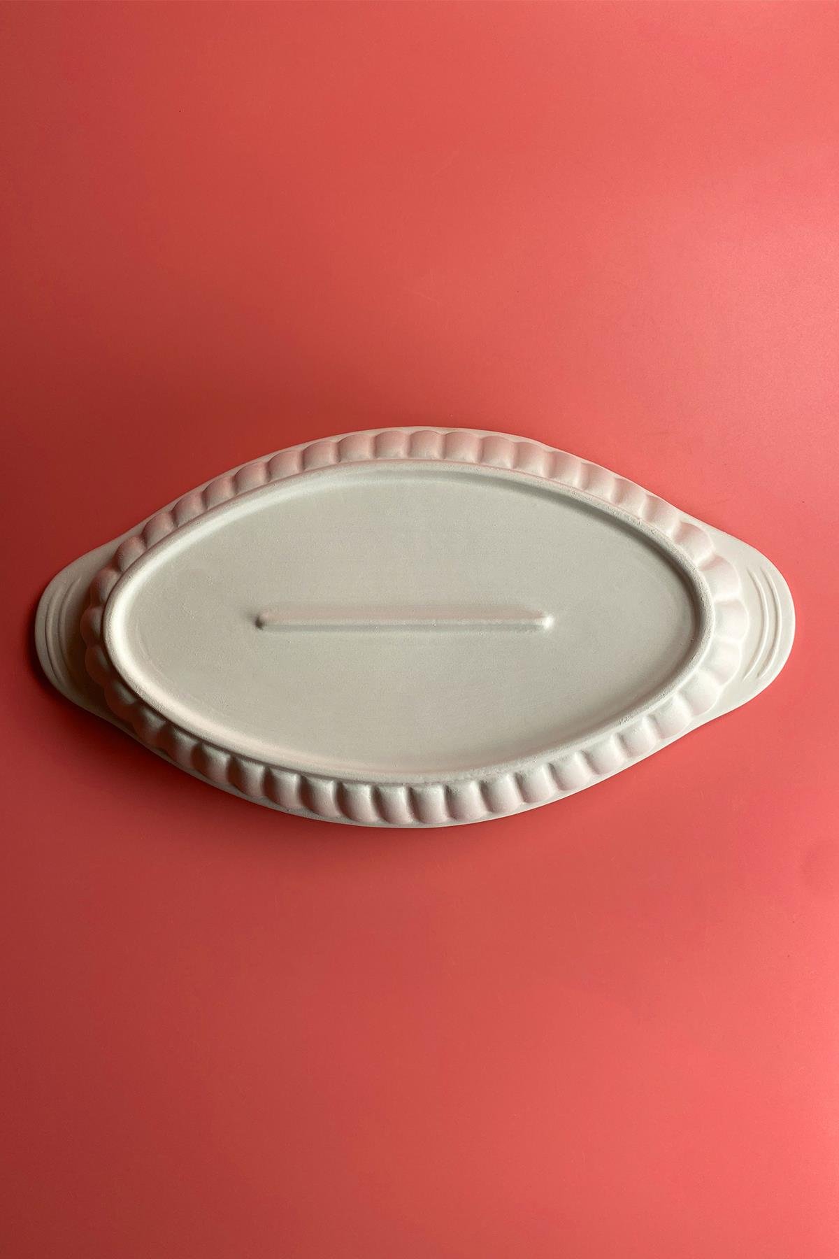 Oval Fırın Kabı - Seramik Bisküvi